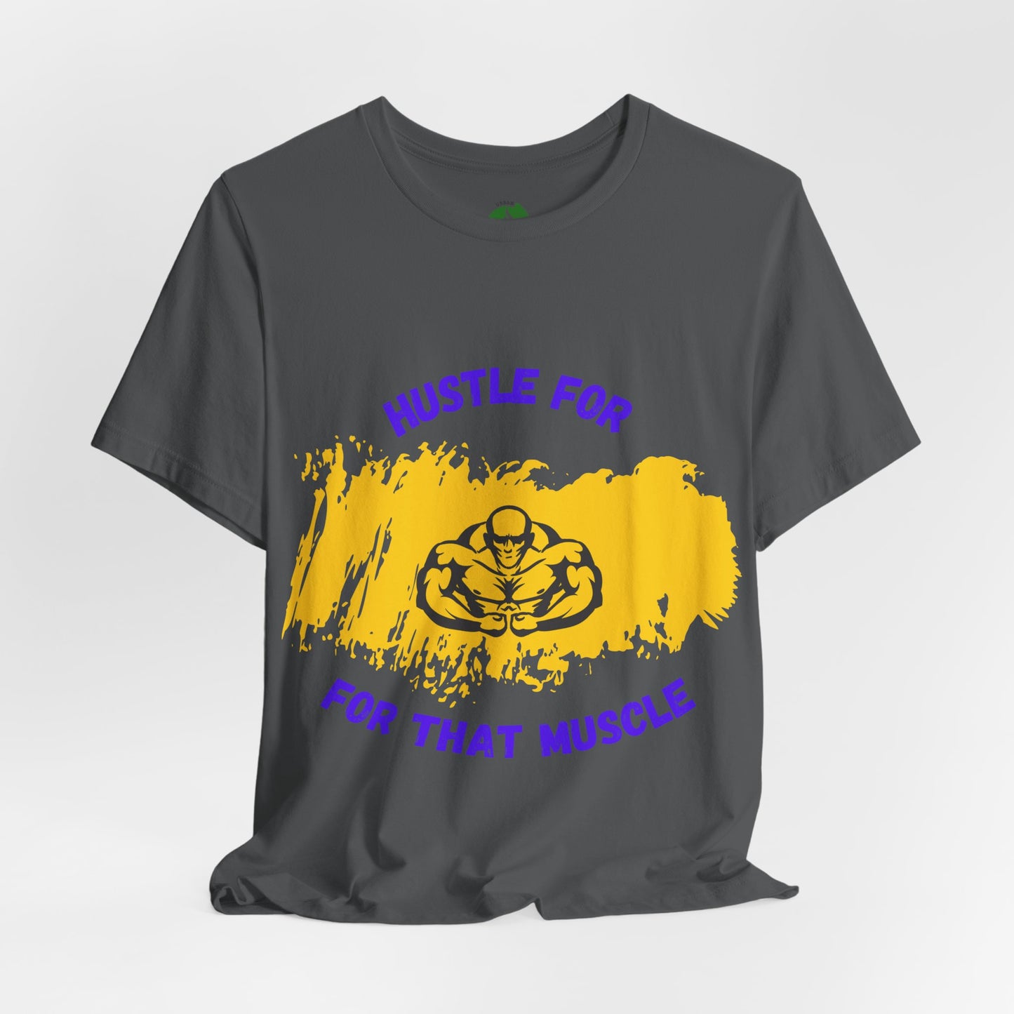 Motivational Fitness Tee - 'Hustle for That Muscle' Unisex Jersey Short Sleeve