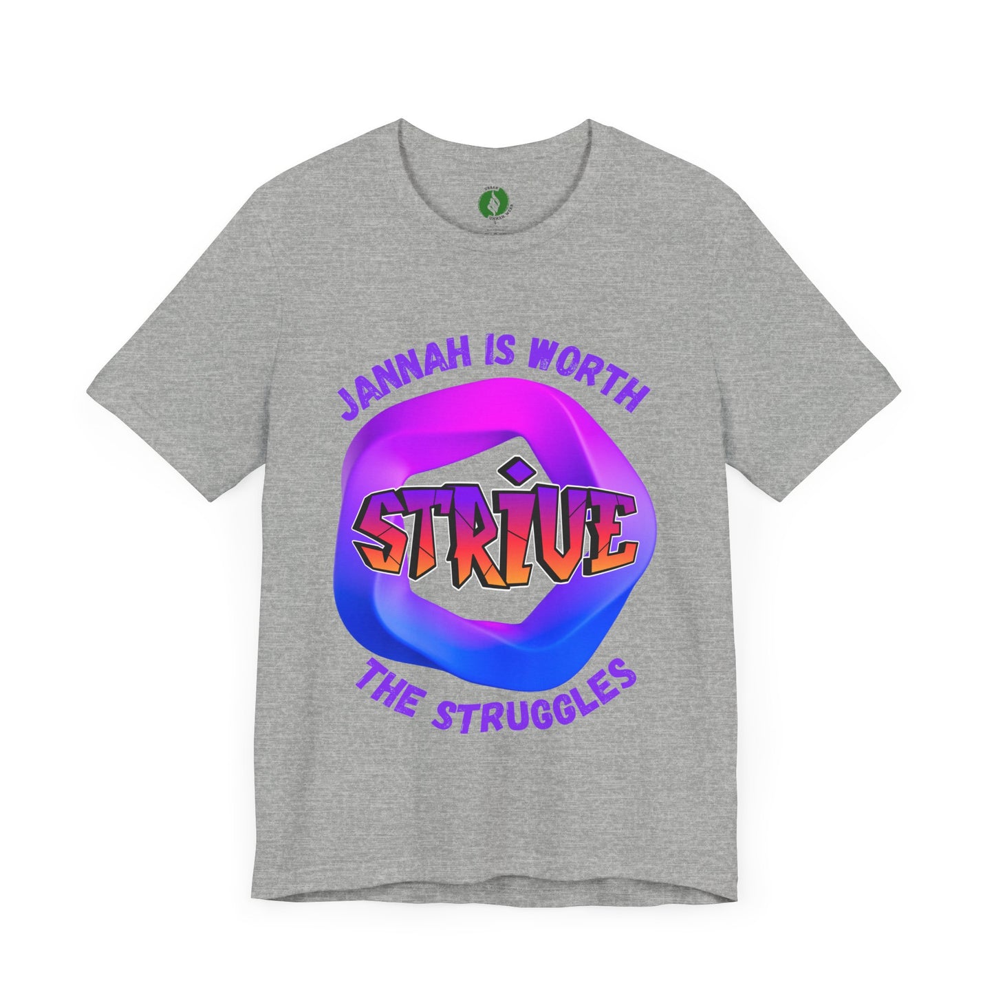 Inspirational Unisex Jersey Tee - 'Jannah is Worth the Struggles' Muslim Fashion Clothing