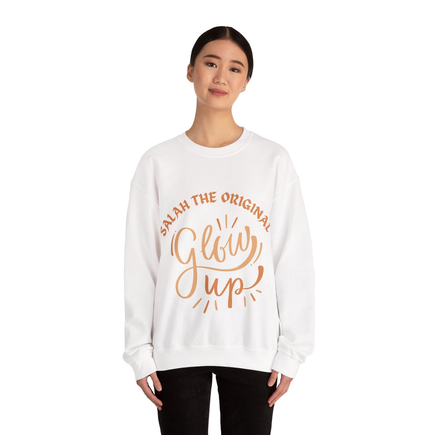 Salah Glow Up Crewneck Sweatshirt - Unisex Heavy Blend™ Muslim Fashion Sweat Shirt