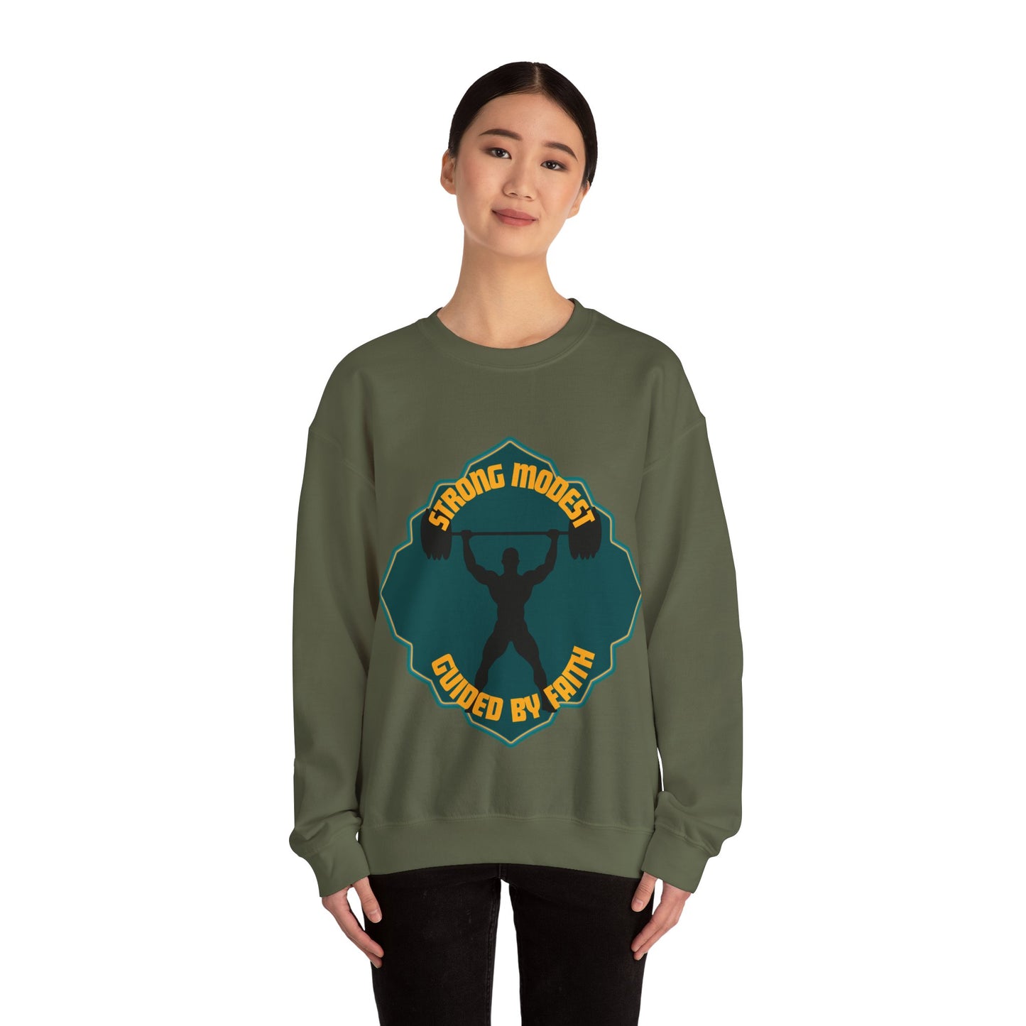 Muslim Streetwear Crewneck Sweatshirt — Urban Islamic Graphic Sweatshirt