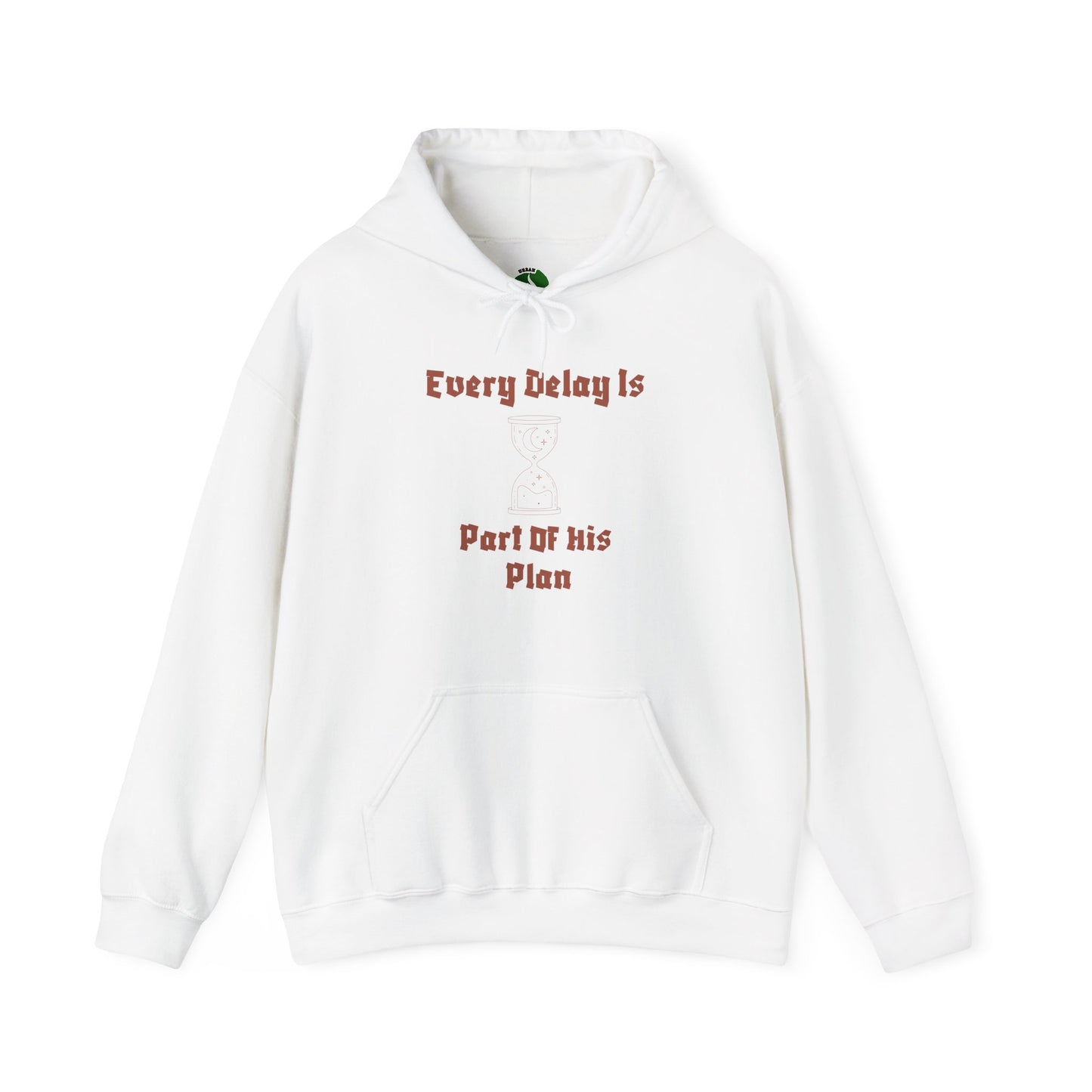Motivational Unisex Hooded Sweatshirt - "Every Delay Is Part Of His Plan" Muslim Clothing