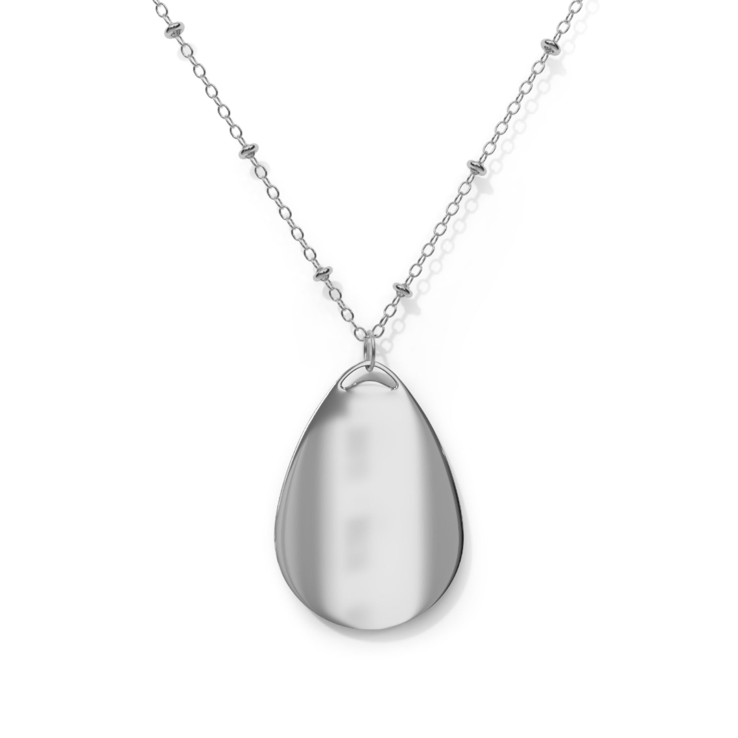 Muslim Women's Oval Necklace — Elegant Islamic Pendant Jewelry