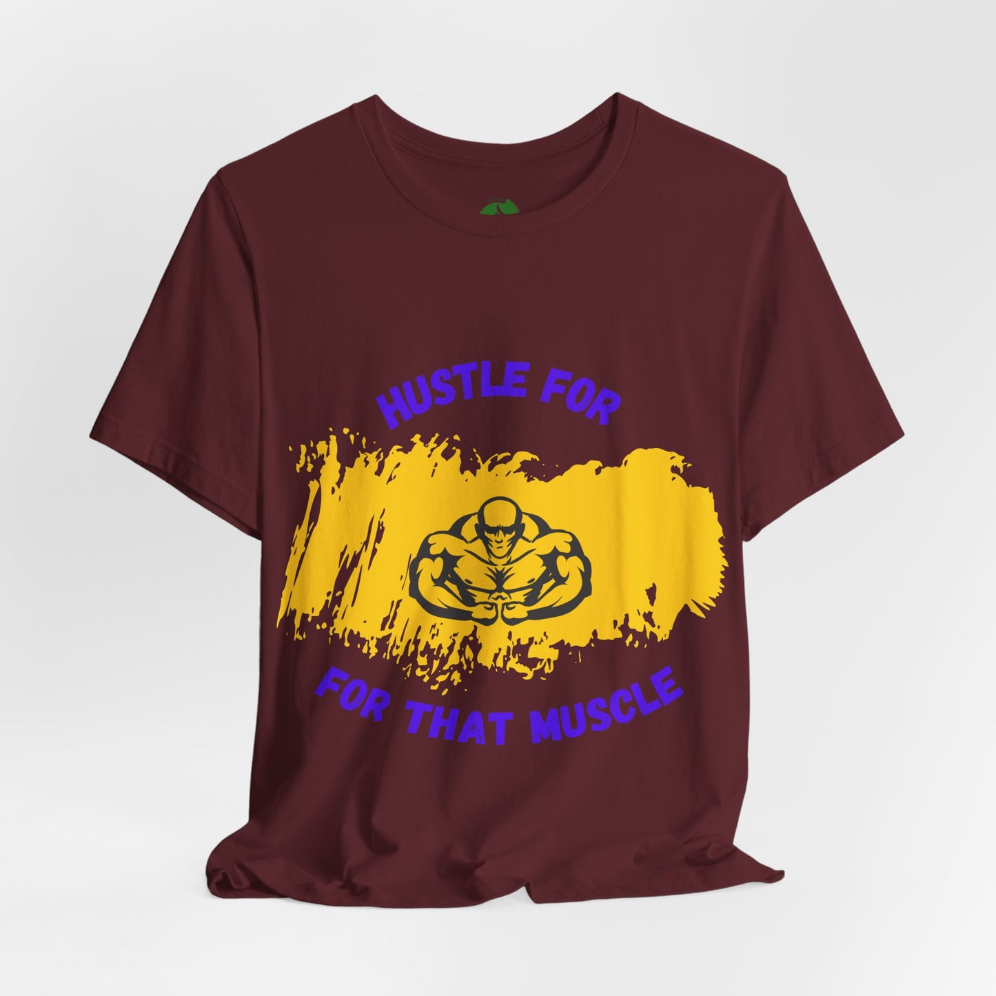 Motivational Fitness Tee - 'Hustle for That Muscle' Unisex Jersey Short Sleeve