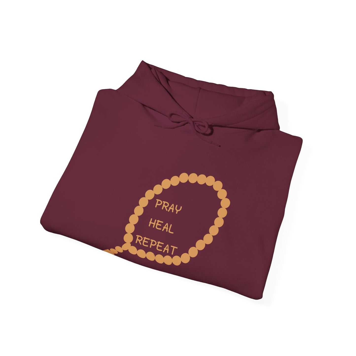 Pray Heal Repeat Hoodie - Unisex Heavy Blend Sweatshirt for Mindfulness and Spiritual Growth