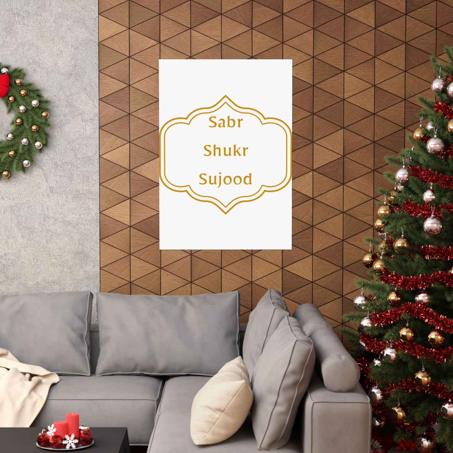 Inspirational Matte Poster - 'Sabr, Shukr, Sujood' Wall Art for Mindfulness & Motivation Islamic Artwork