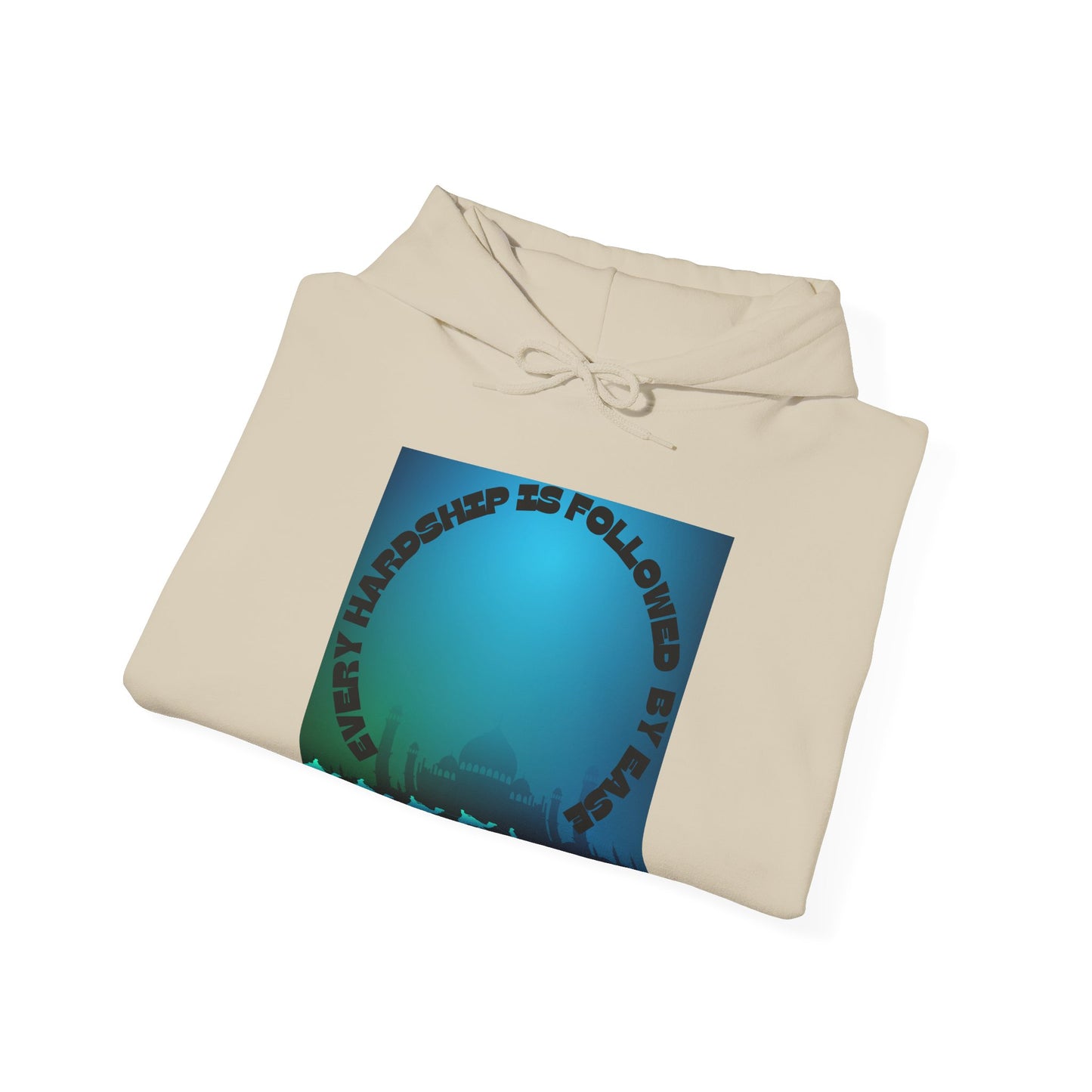 Chill Vibes Unisex Heavy Blend™ Hoodie - "Happiness is Followed by Peace" Design Muslim Clothing Fashion