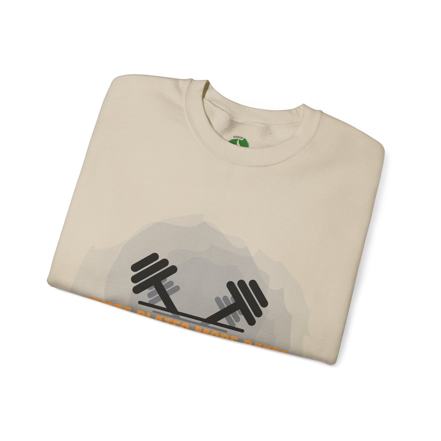 Fitness Motivational Crewneck Sweatshirt - "More Plates More Dates"