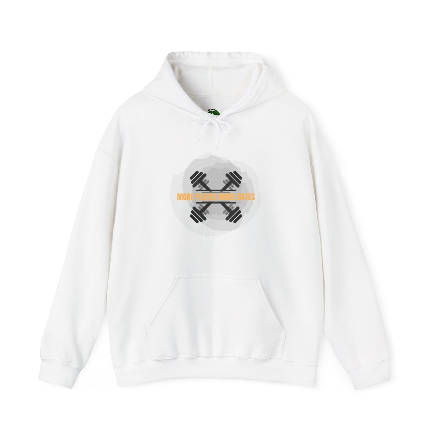 Motivational Fitness Hooded Sweatshirt | More Gains, Less Plates