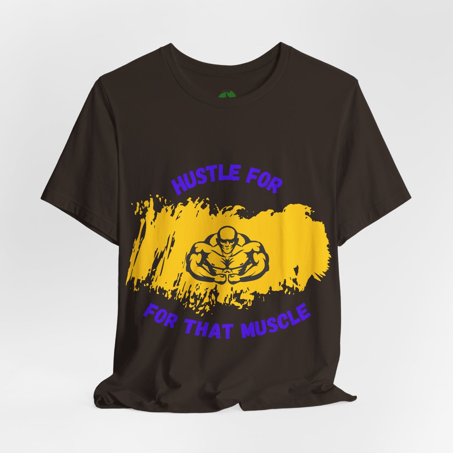 Motivational Fitness Tee - 'Hustle for That Muscle' Unisex Jersey Short Sleeve