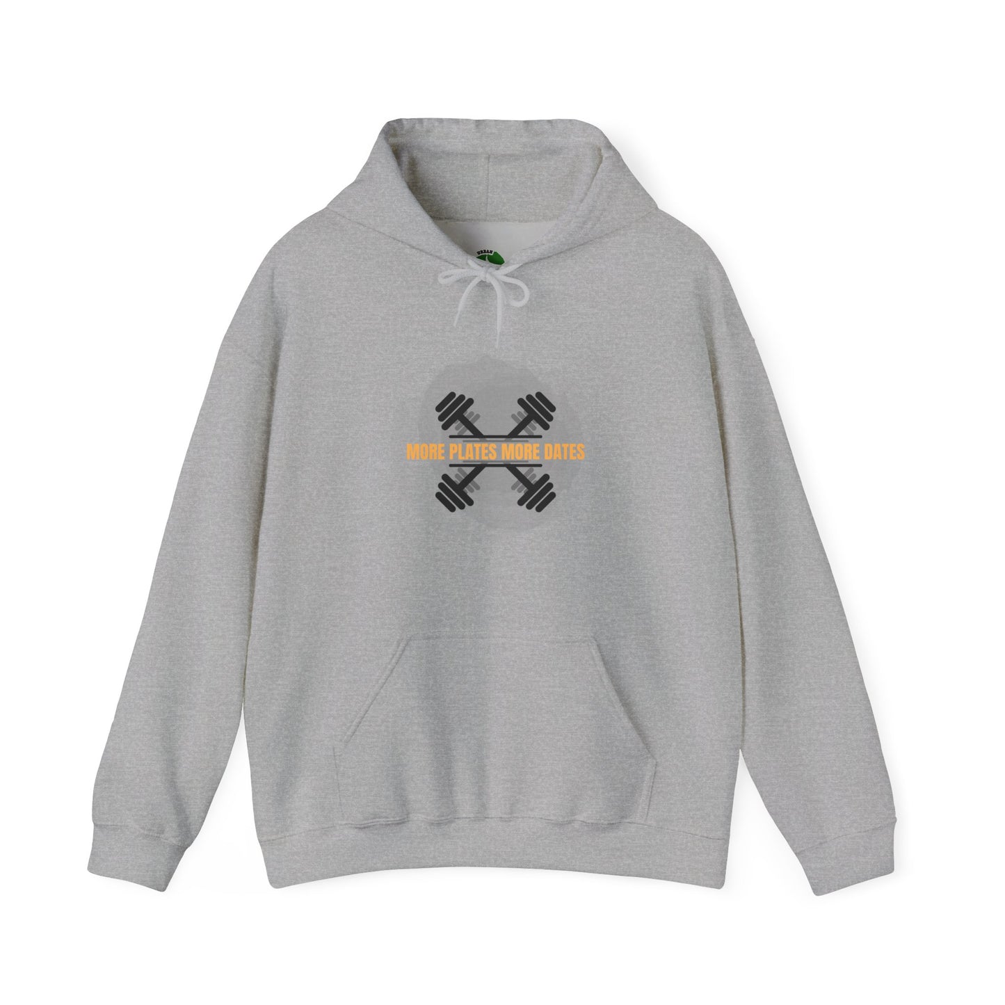 Motivational Fitness Hooded Sweatshirt | More Gains, Less Plates