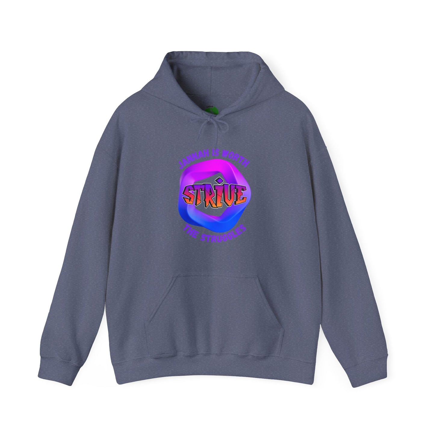 Inspirational Unisex Heavy Blend™ Hooded Sweatshirt – 'Jannah is Worth the Strive' Muslim Modern Clothing