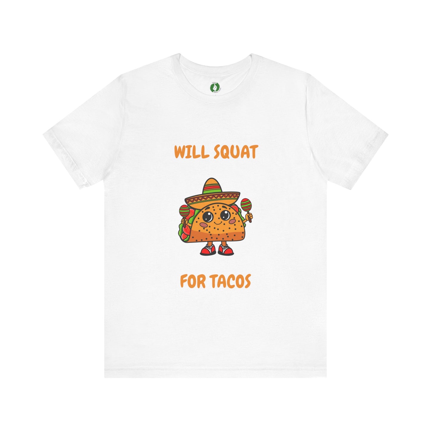 Fun Taco Workout Tee - "Will Squat for Tacos" Unisex Jersey Short Sleeve Humour Joke Gym T Shirt