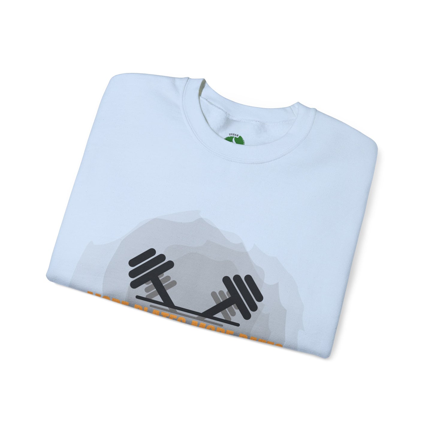 Fitness Motivational Crewneck Sweatshirt - "More Plates More Dates"