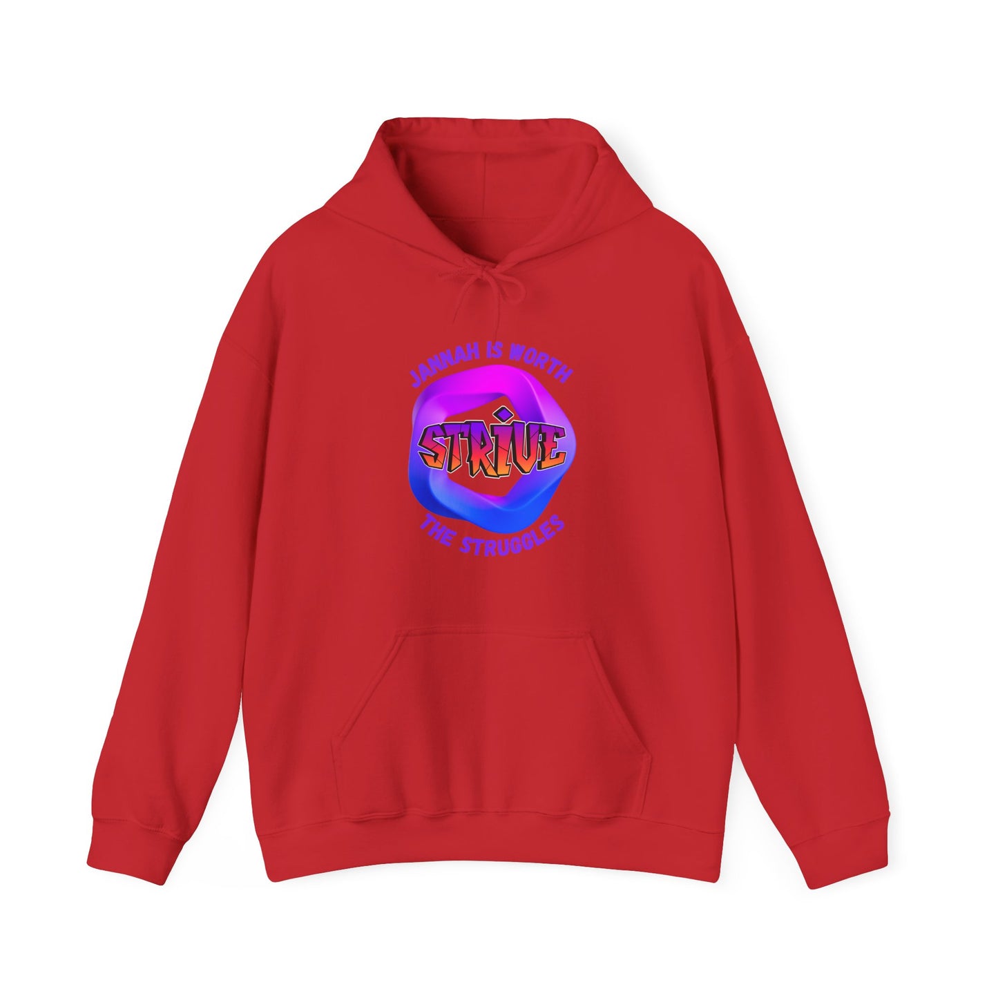 Inspirational Unisex Heavy Blend™ Hooded Sweatshirt – 'Jannah is Worth the Strive'