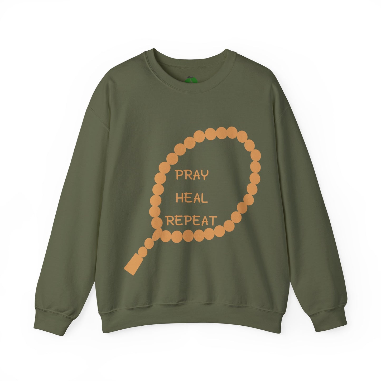 Pray Heal Repeat Crewneck Sweatshirt for Mindfulness and Healing