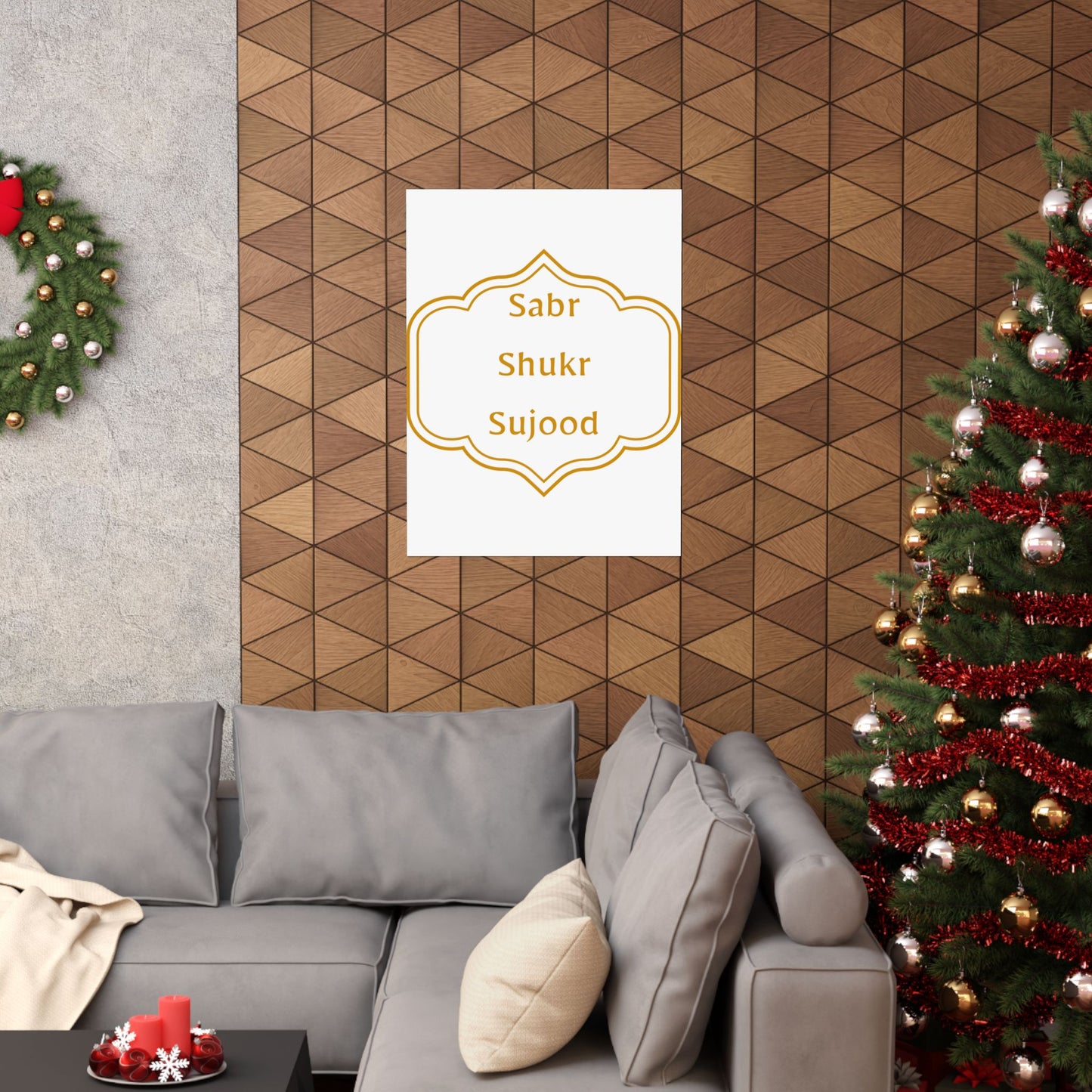 Inspirational Matte Poster - 'Sabr, Shukr, Sujood' Wall Art for Mindfulness & Motivation Islamic Artwork