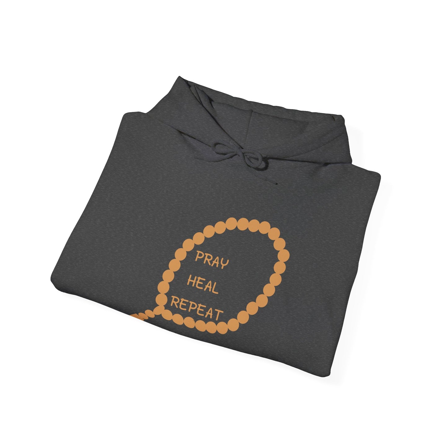 Pray Heal Repeat Hoodie - Unisex Heavy Blend Sweatshirt for Mindfulness and Spiritual Growth