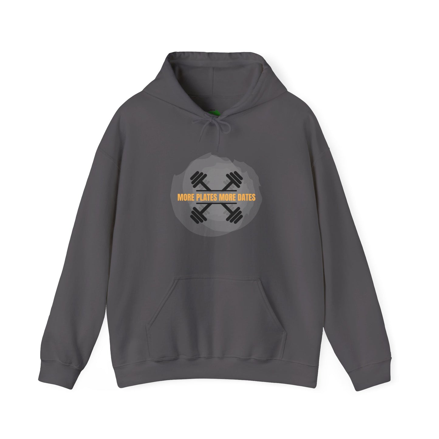 Motivational Fitness Hooded Sweatshirt | More Gains, Less Plates