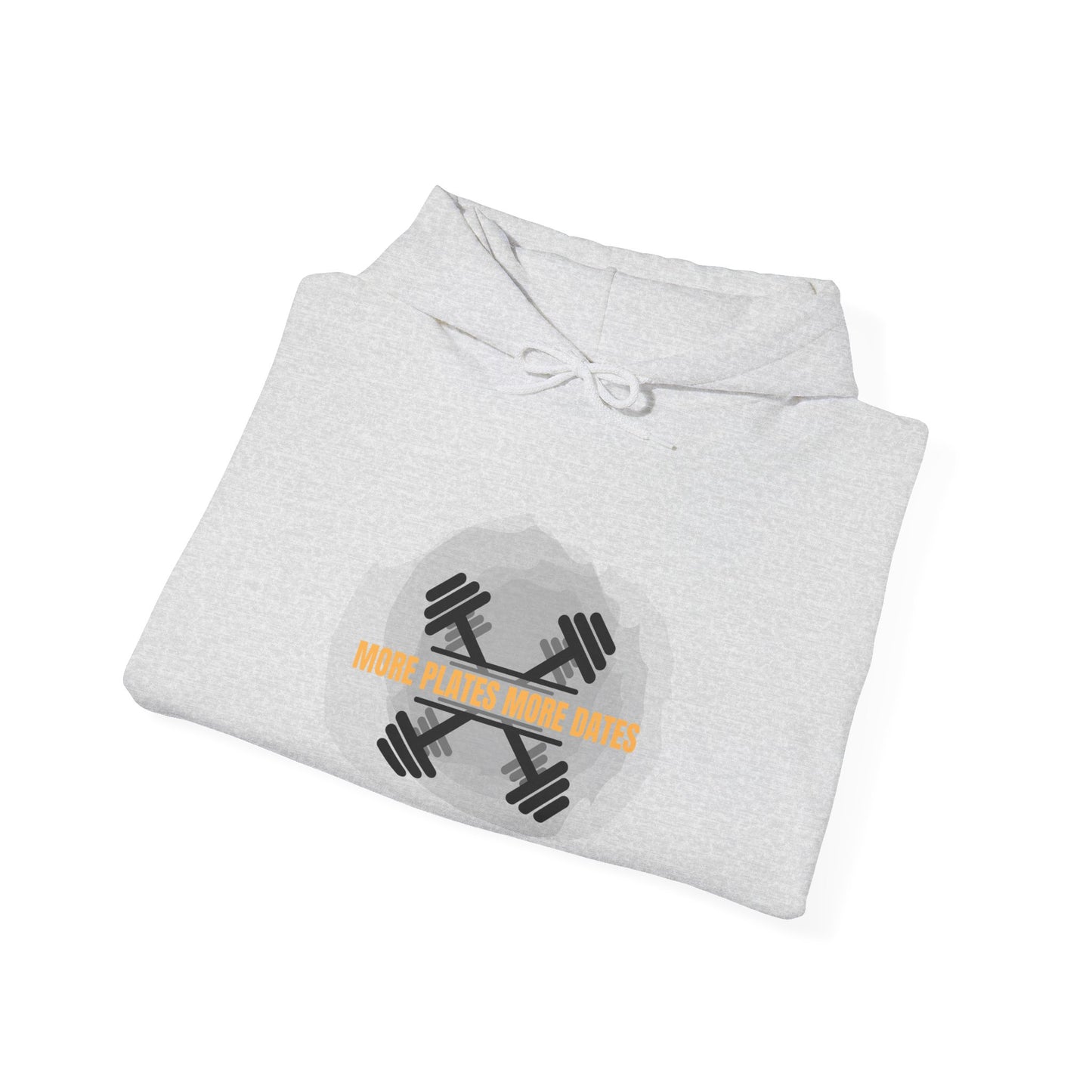 Motivational Fitness Hooded Sweatshirt | More Gains, Less Plates Humour Joke Gym Hoodie