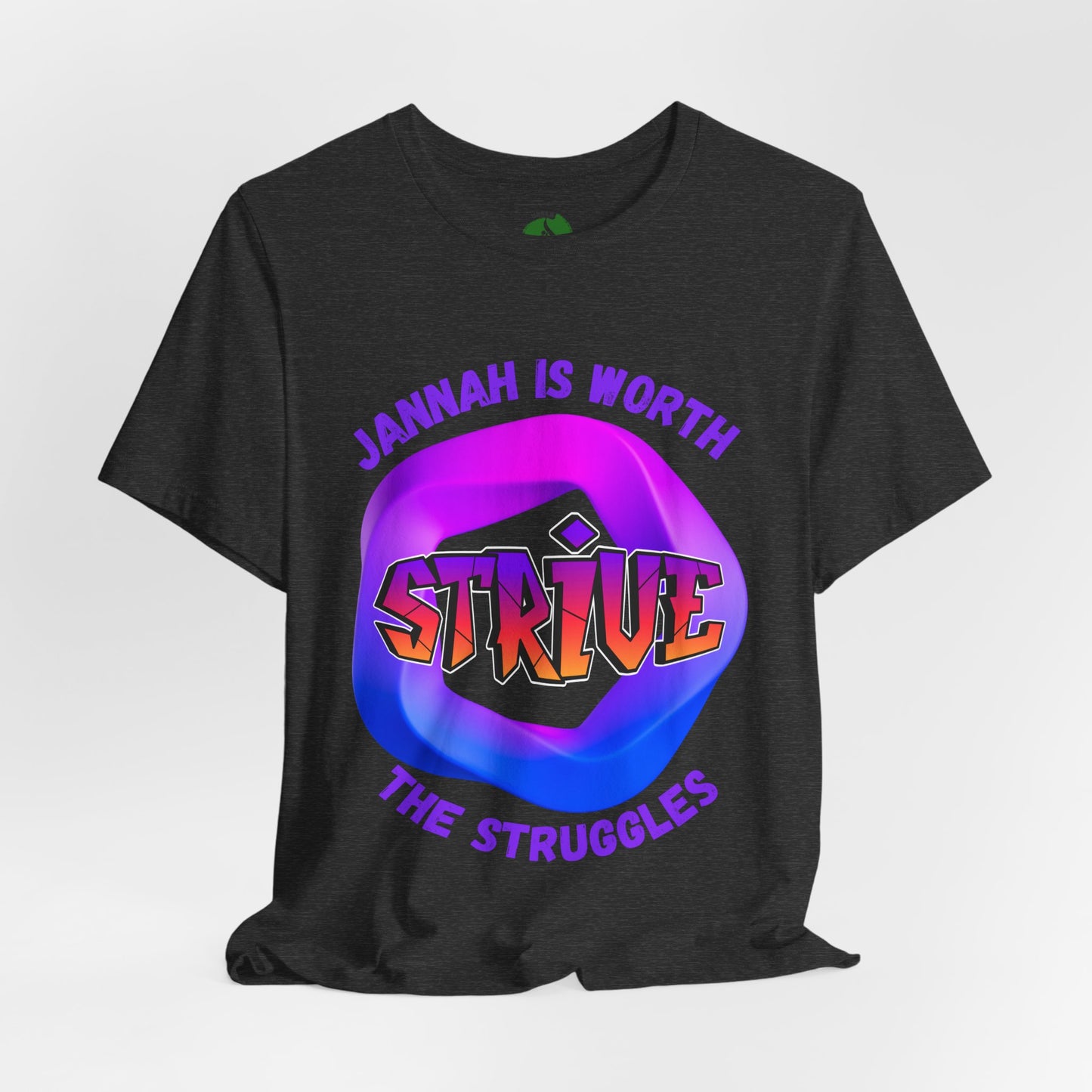 Inspirational Unisex Jersey Tee - 'Jannah is Worth the Struggles'