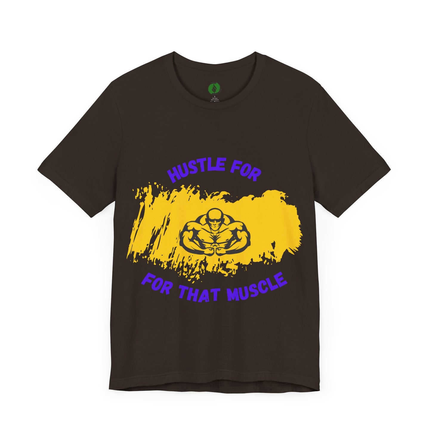 Motivational Fitness Tee - 'Hustle for That Muscle' Unisex Jersey Short Sleeve Gym Clothing T Shirt