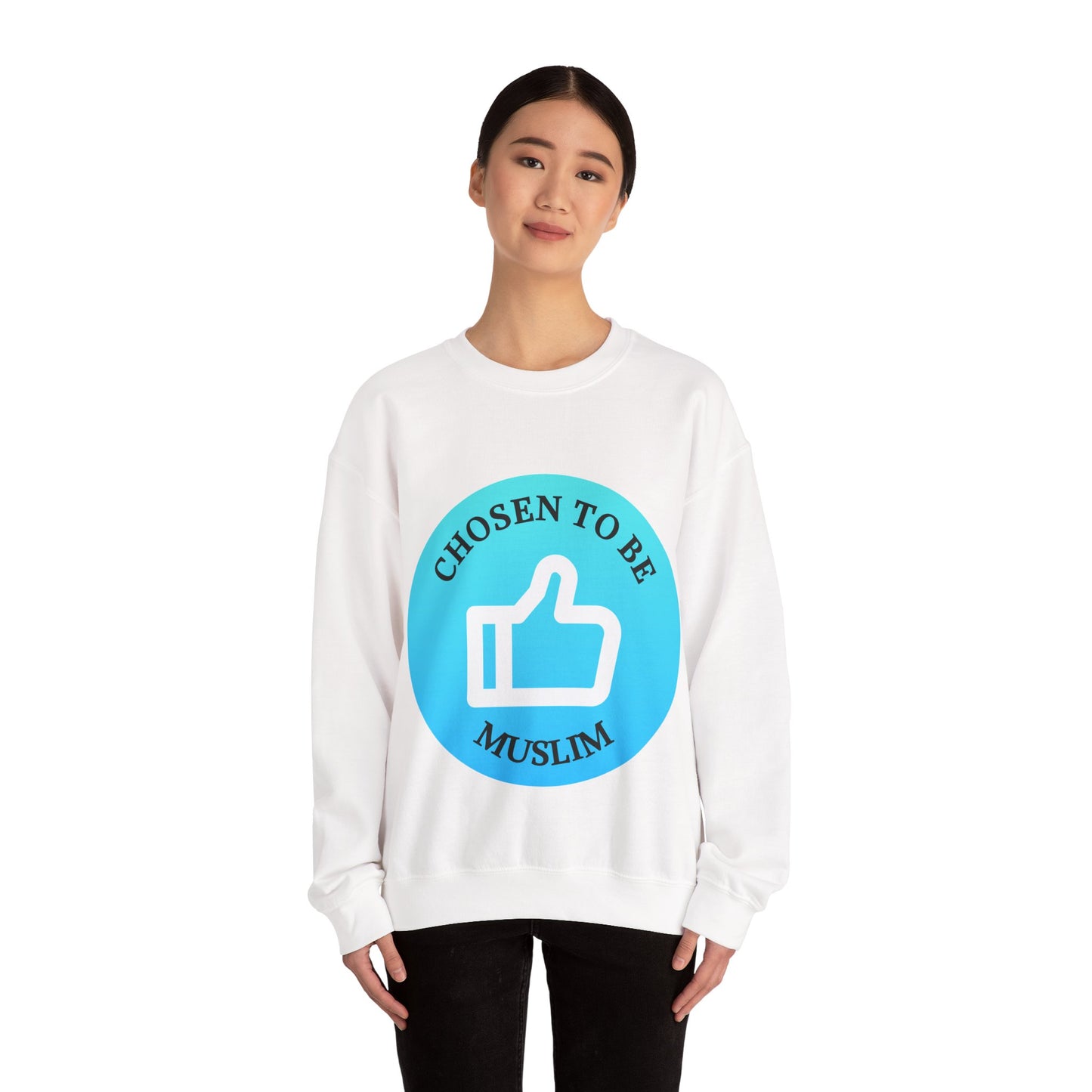 Chosen to Be Muslim Crewneck Sweatshirt - Unisex Heavy Blend Islamic Streetwear Sweat Shirt