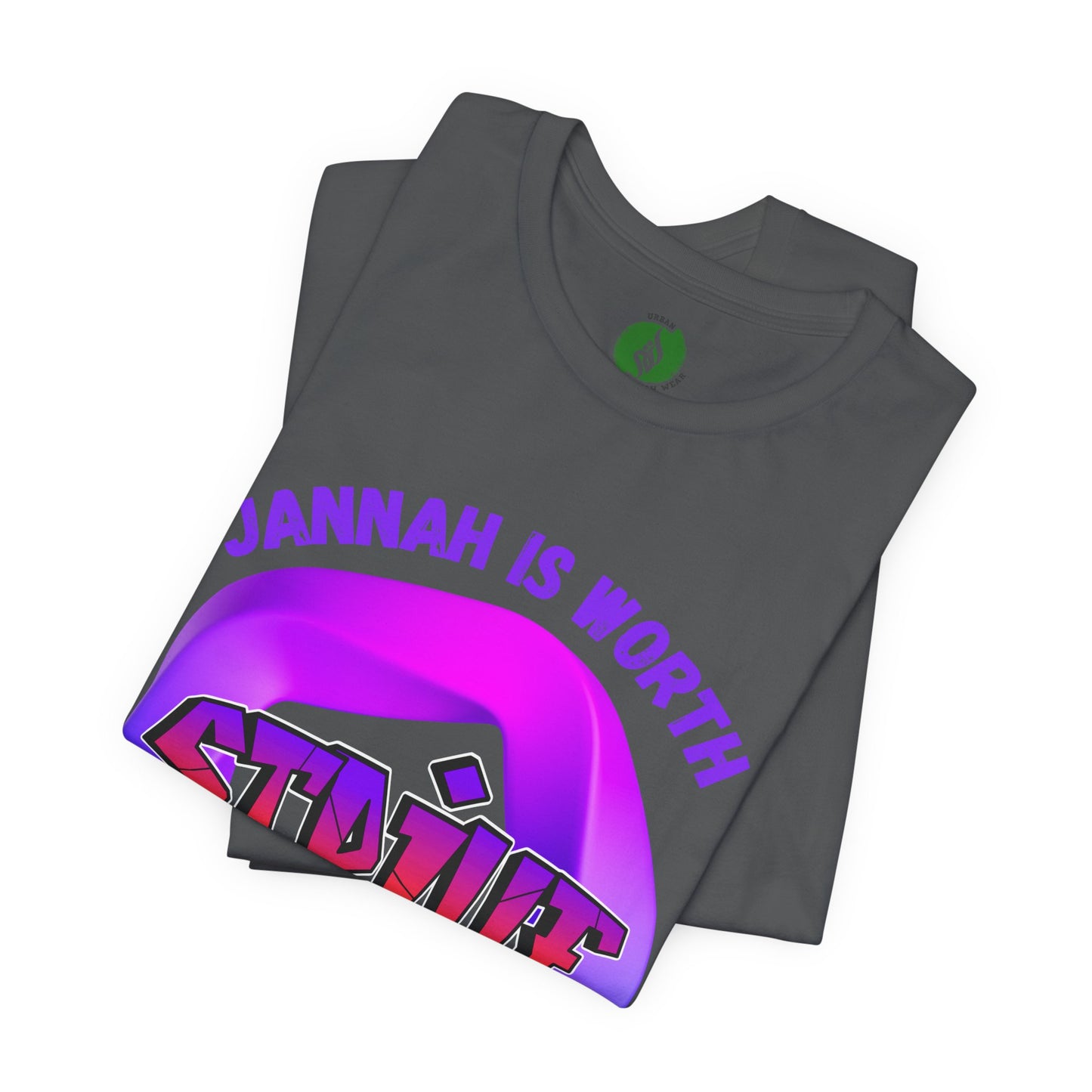 Inspirational Unisex Jersey Tee - 'Jannah is Worth the Struggles'
