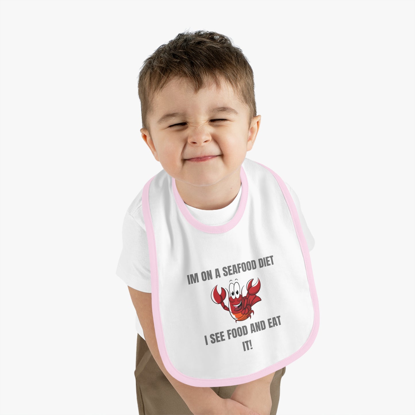 Funny Seafood Diet Baby Bib - Perfect Gift for Baby Showers & Holidays Humour Joke Clothing