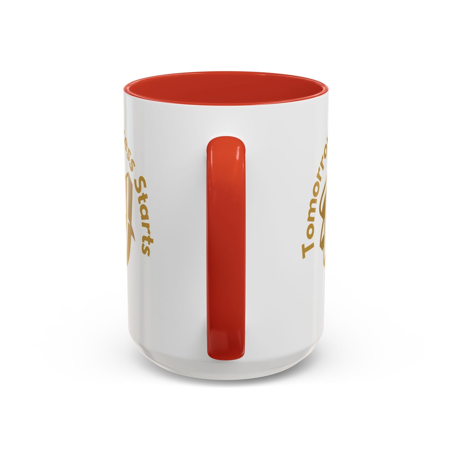Inspirational Accent Coffee Mug - "Tomorrow's Success Starts Today" - Motivational Gift for Coffee Lovers Gym Motivation Mug
