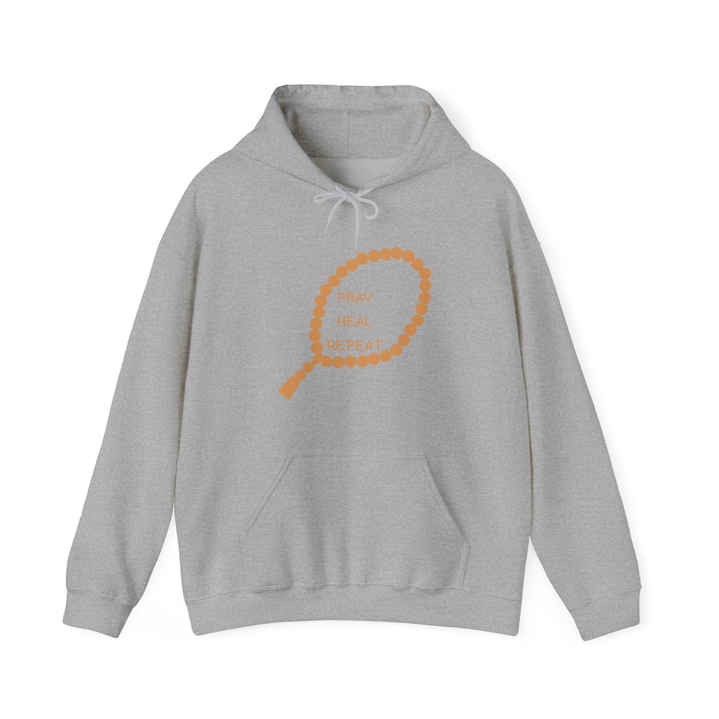 Pray Heal Repeat Hoodie - Unisex Heavy Blend Sweatshirt for Mindfulness and Spiritual Growth