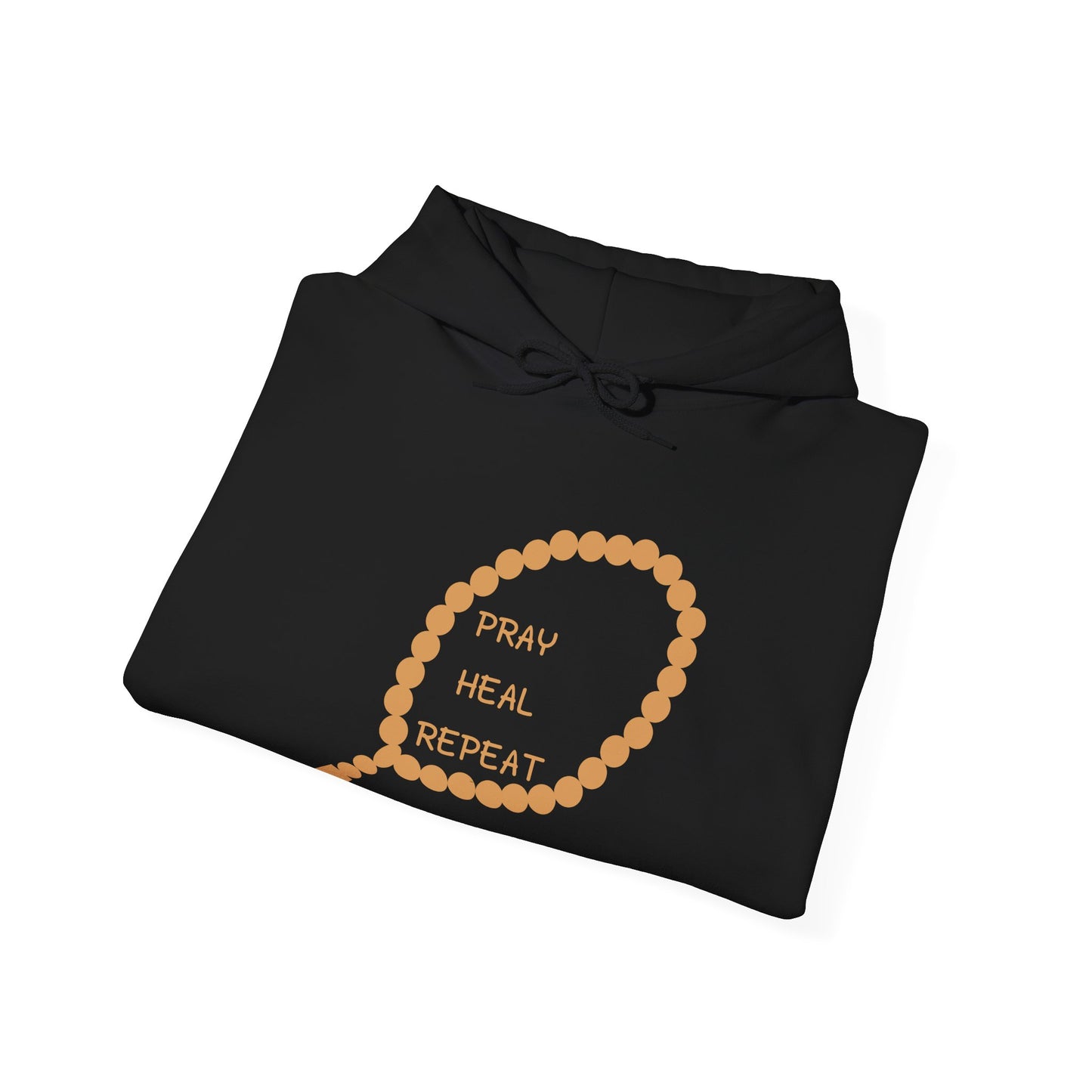 Pray Heal Repeat Hoodie - Unisex Heavy Blend Sweatshirt for Mindfulness and Spiritual Growth