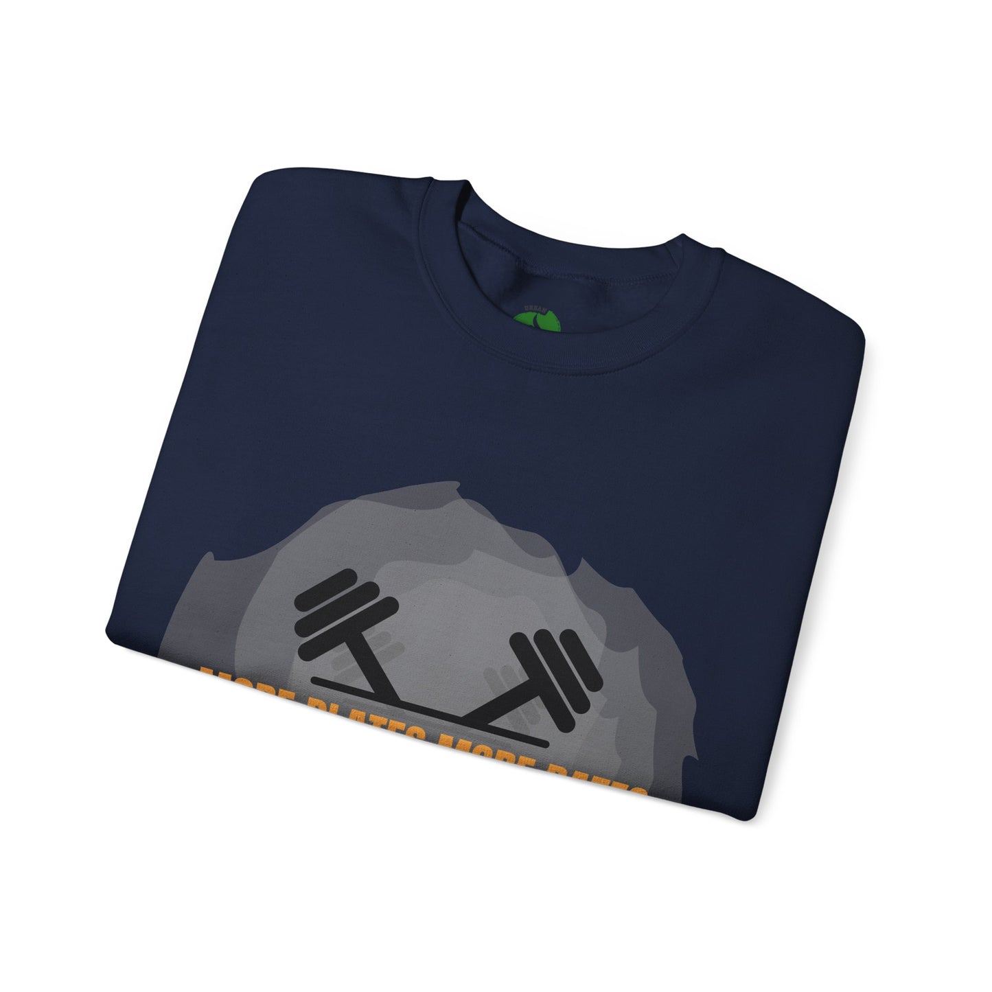 Fitness Motivational Crewneck Sweatshirt - "More Plates More Dates"