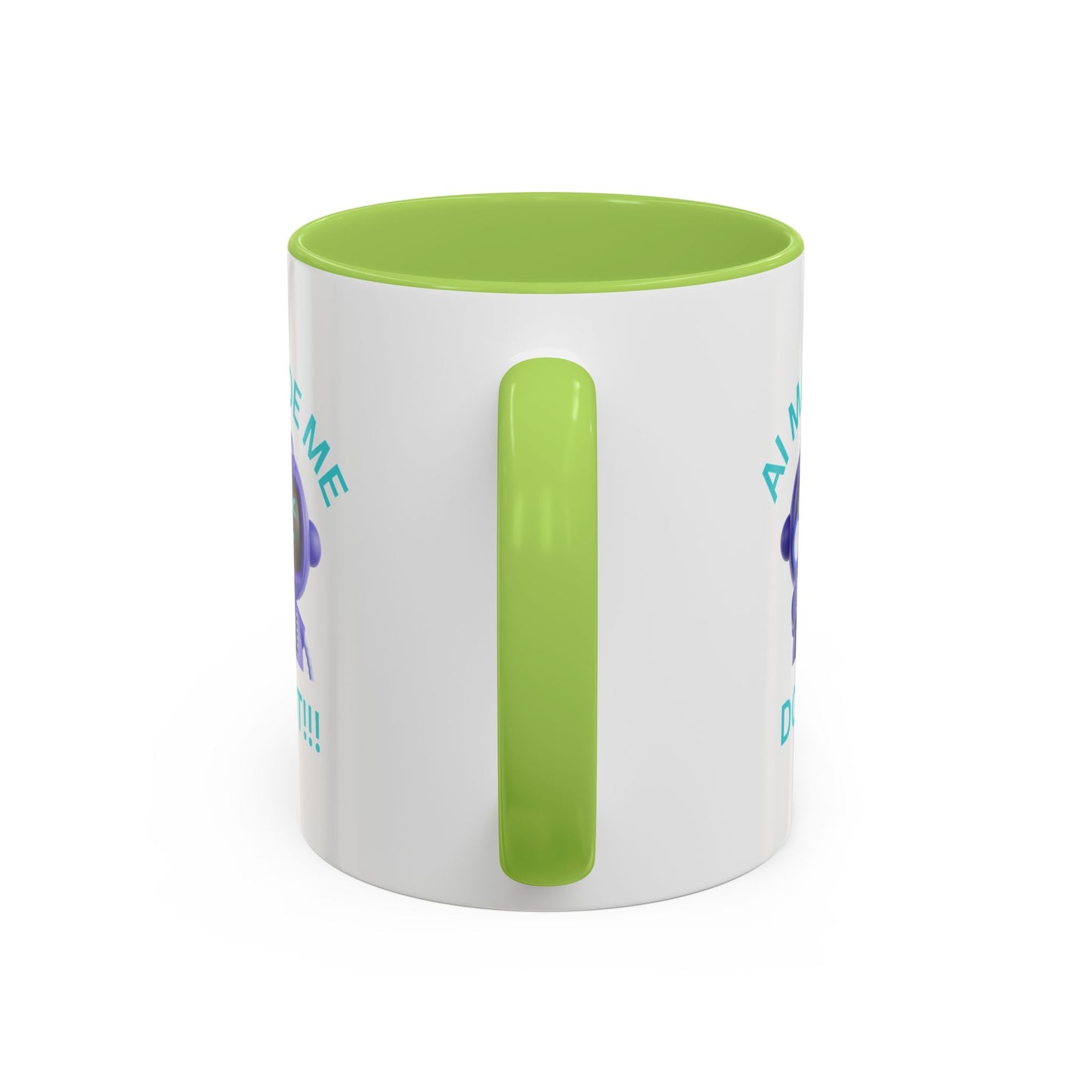 AI Made Me Do It! Accent Coffee Mug - Fun Ceramic Mug for Tech Lovers Humour Mug Joke Accessories