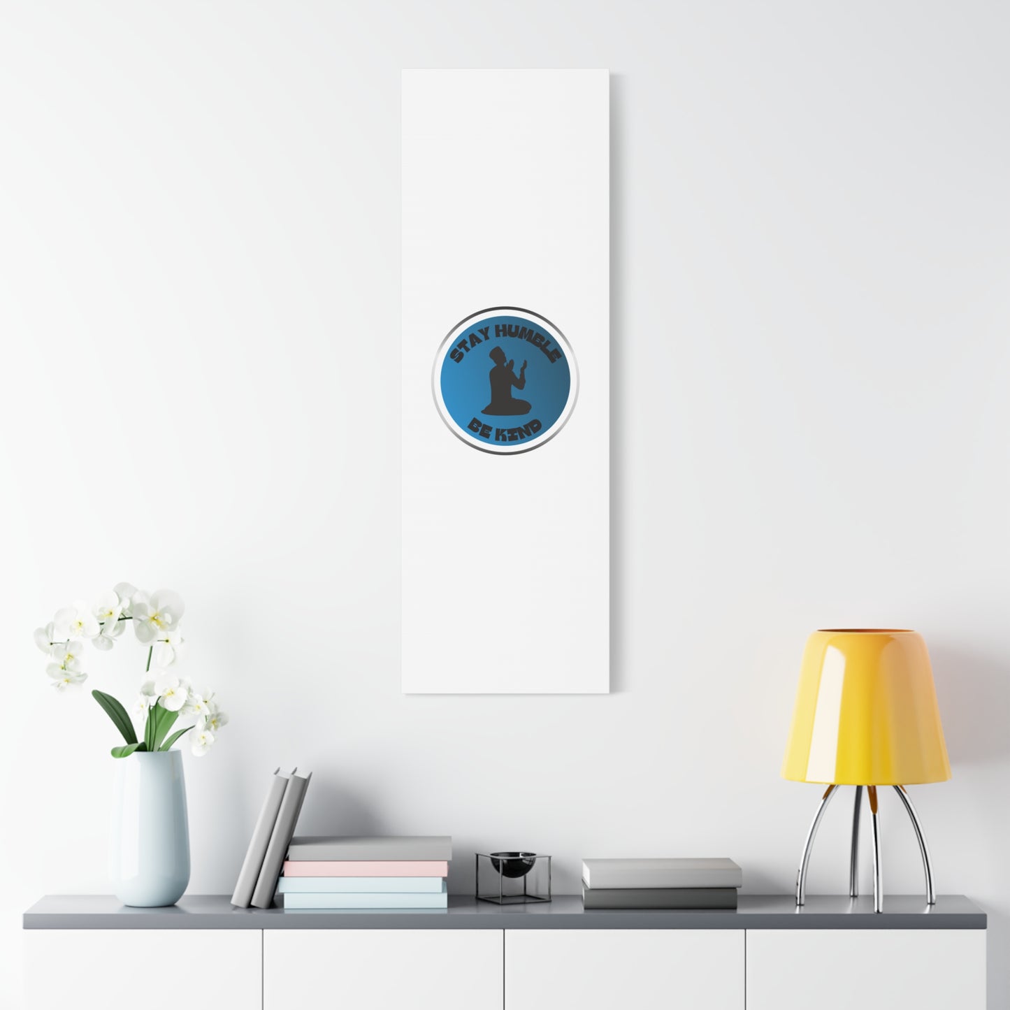 Inspirational Wall Art - "Stay Humble, Be Kind" Motif on Matte Canvas Islamic Art Work