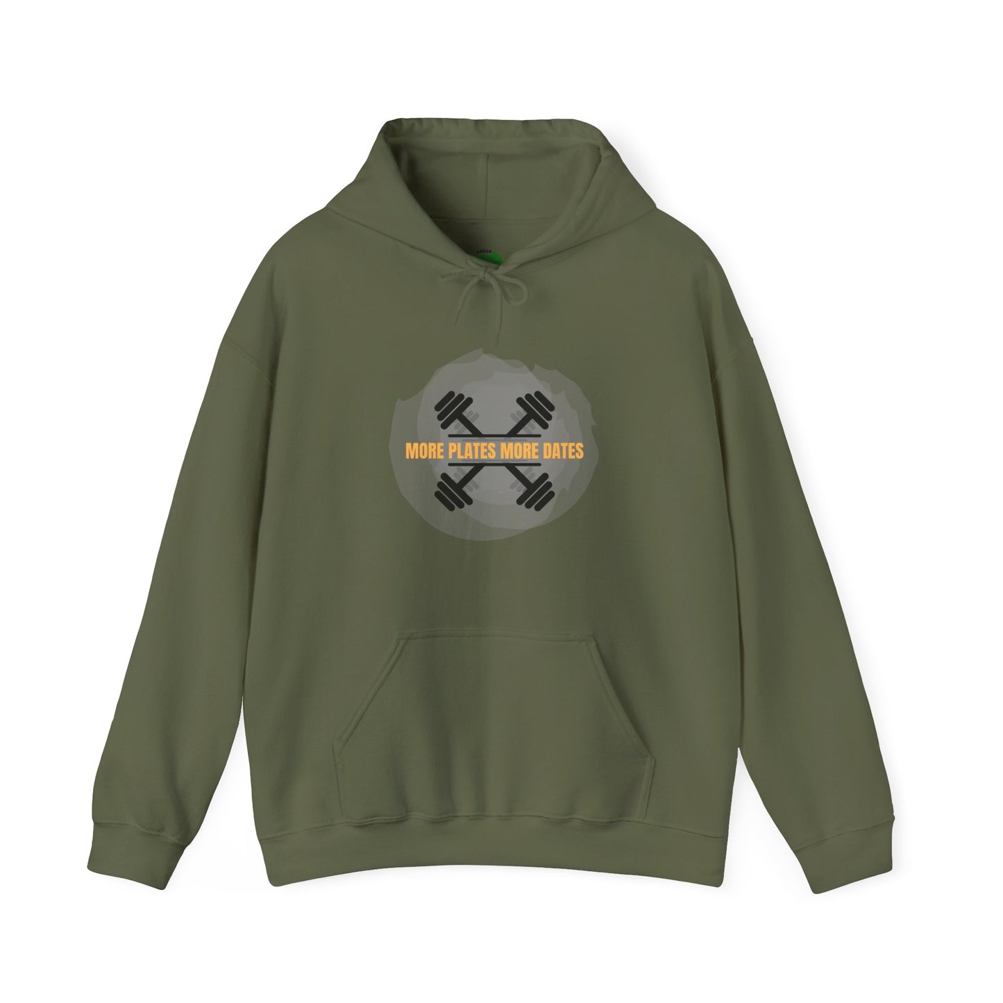 Motivational Fitness Hooded Sweatshirt | More Gains, Less Plates