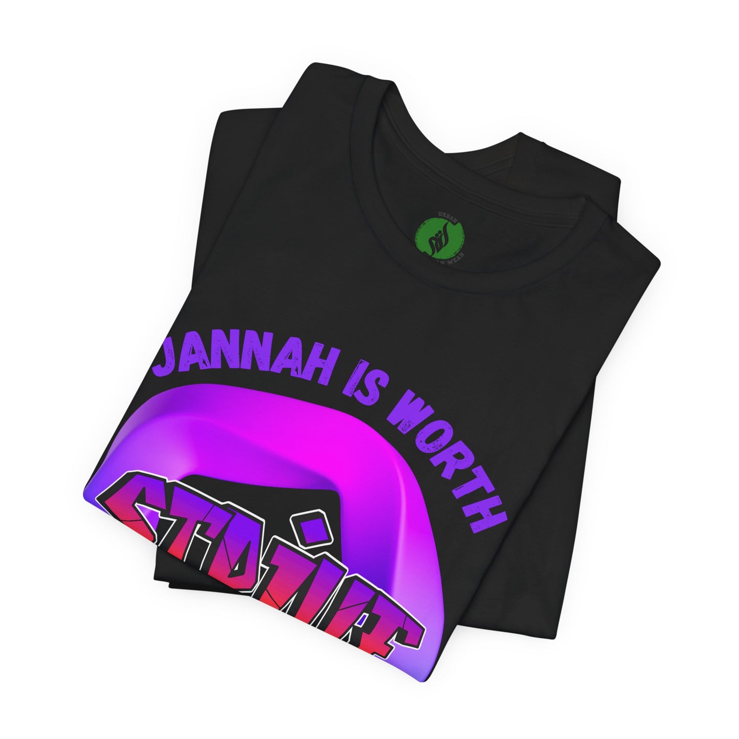 Inspirational Unisex Jersey Tee - 'Jannah is Worth the Struggles'