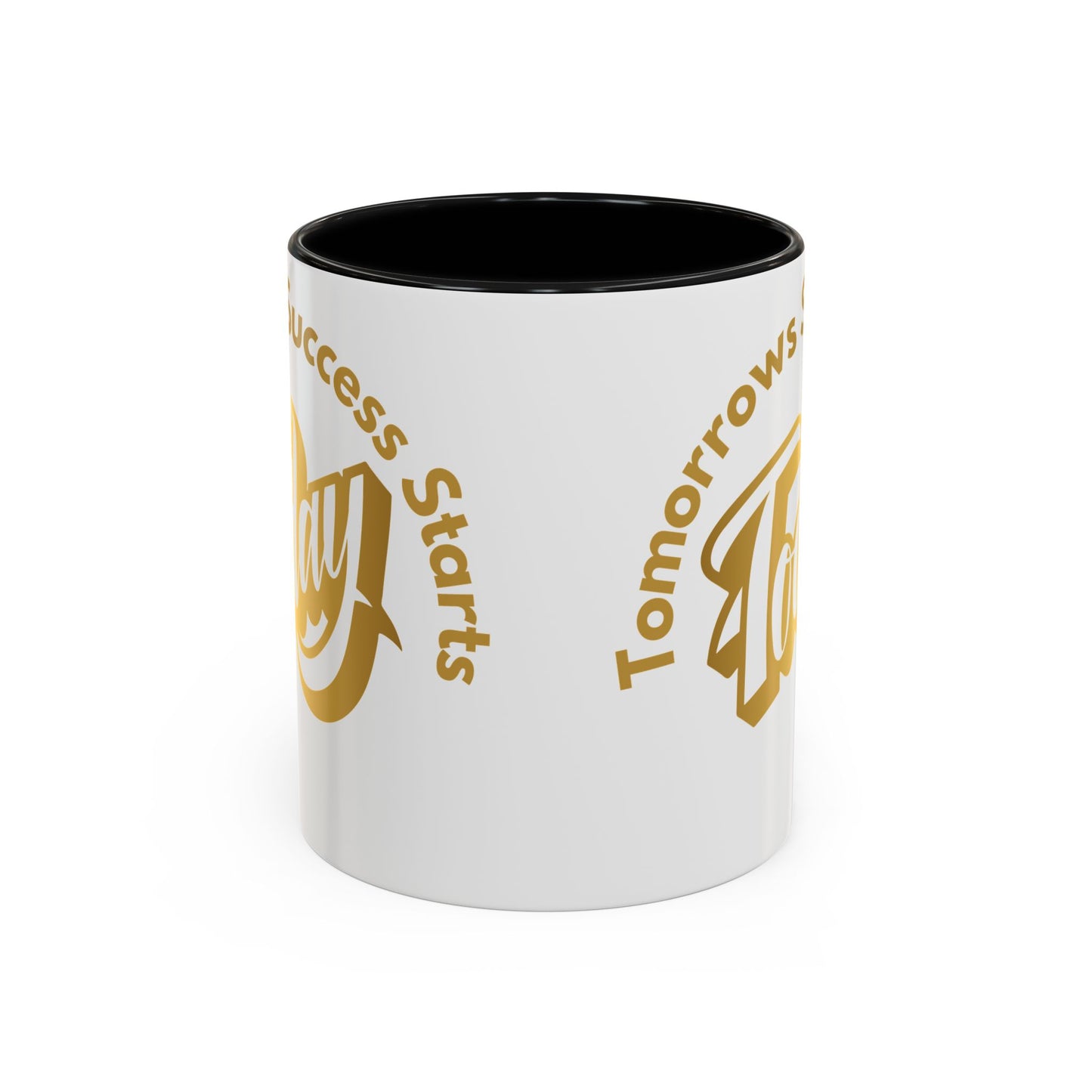 Inspirational Accent Coffee Mug - "Tomorrow's Success Starts Today" - Motivational Gift for Coffee Lovers Gym Motivation Mug