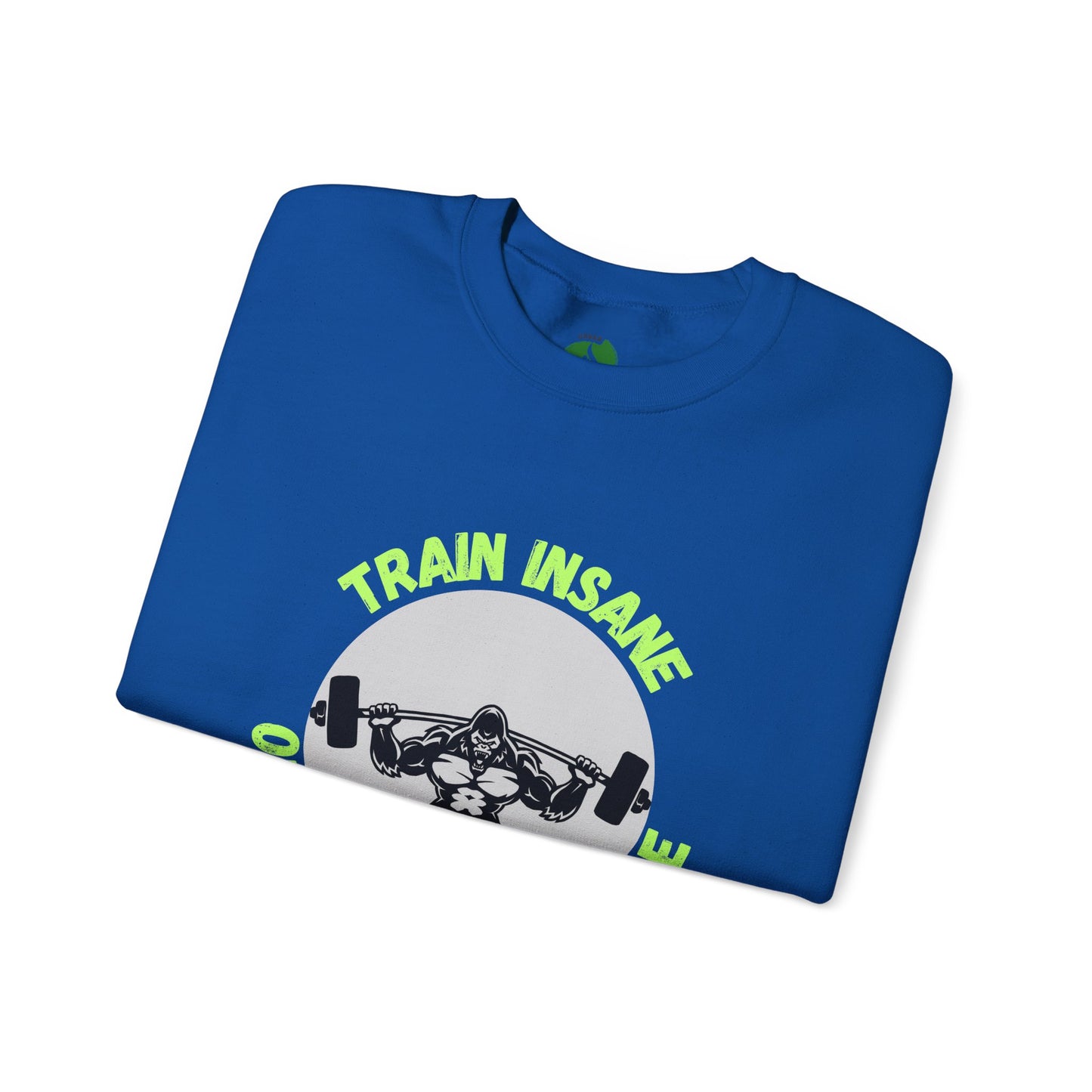 Train Insane Gym Sweatshirt - Unisex Heavy Blend Crewneck Humour Joke Clothing