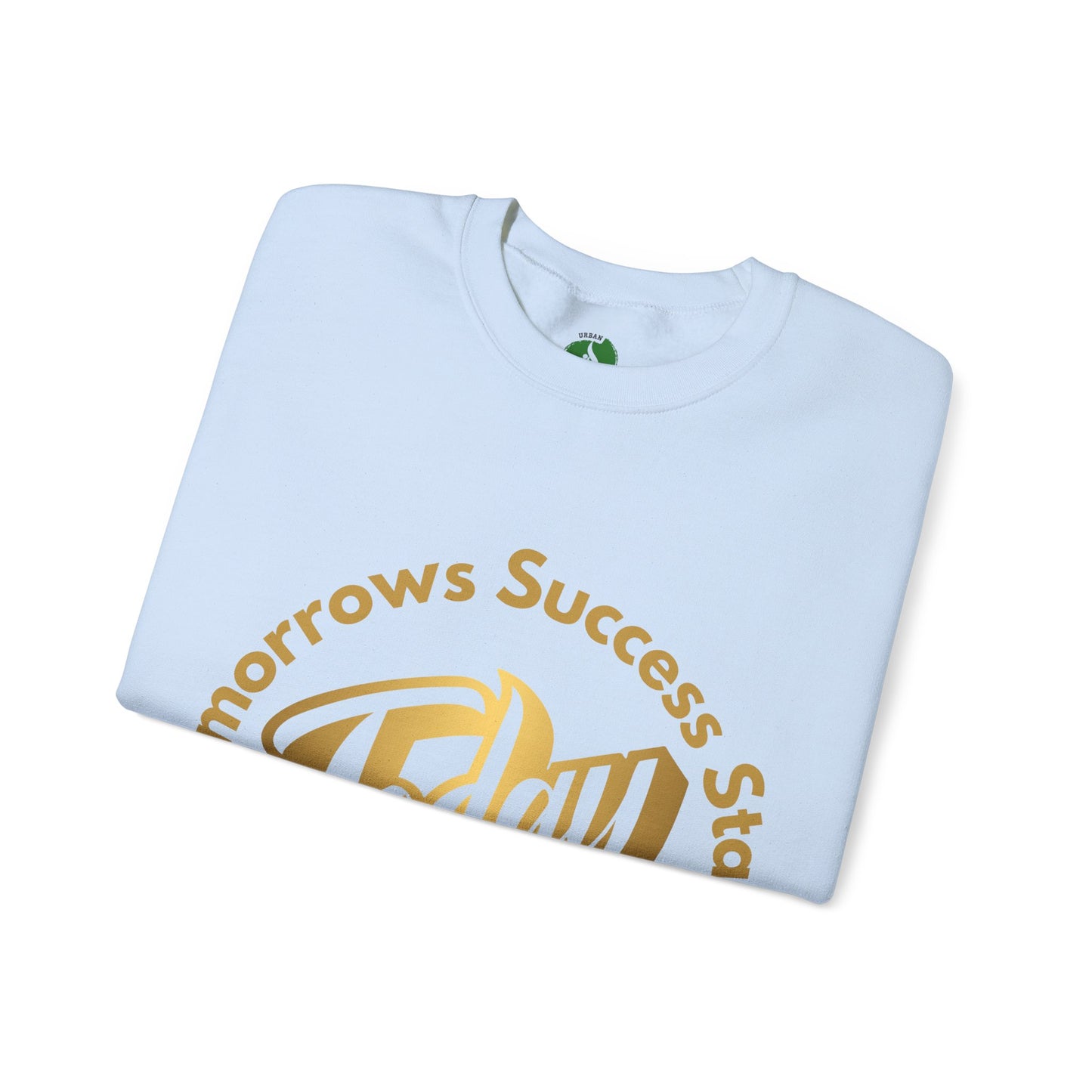 Inspirational Crewneck Sweatshirt - 'Tomorrow's Success Starts Today' Gym Motivation Sweat Shirt