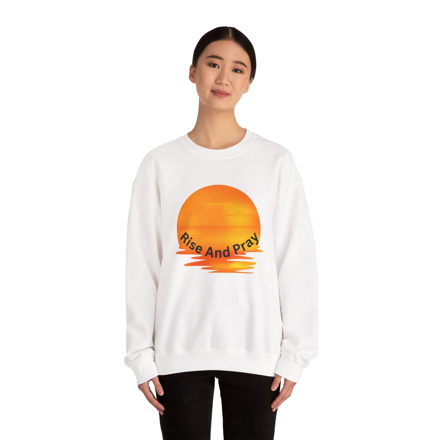 Rise And Pray Unisex Crewneck Sweatshirt - Cozy Spiritual Vibe