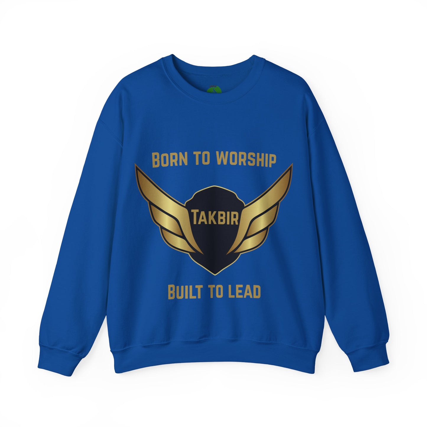 Inspirational Unisex Crewneck Sweatshirt - 'Born to Worship, Built to Lead' Design
