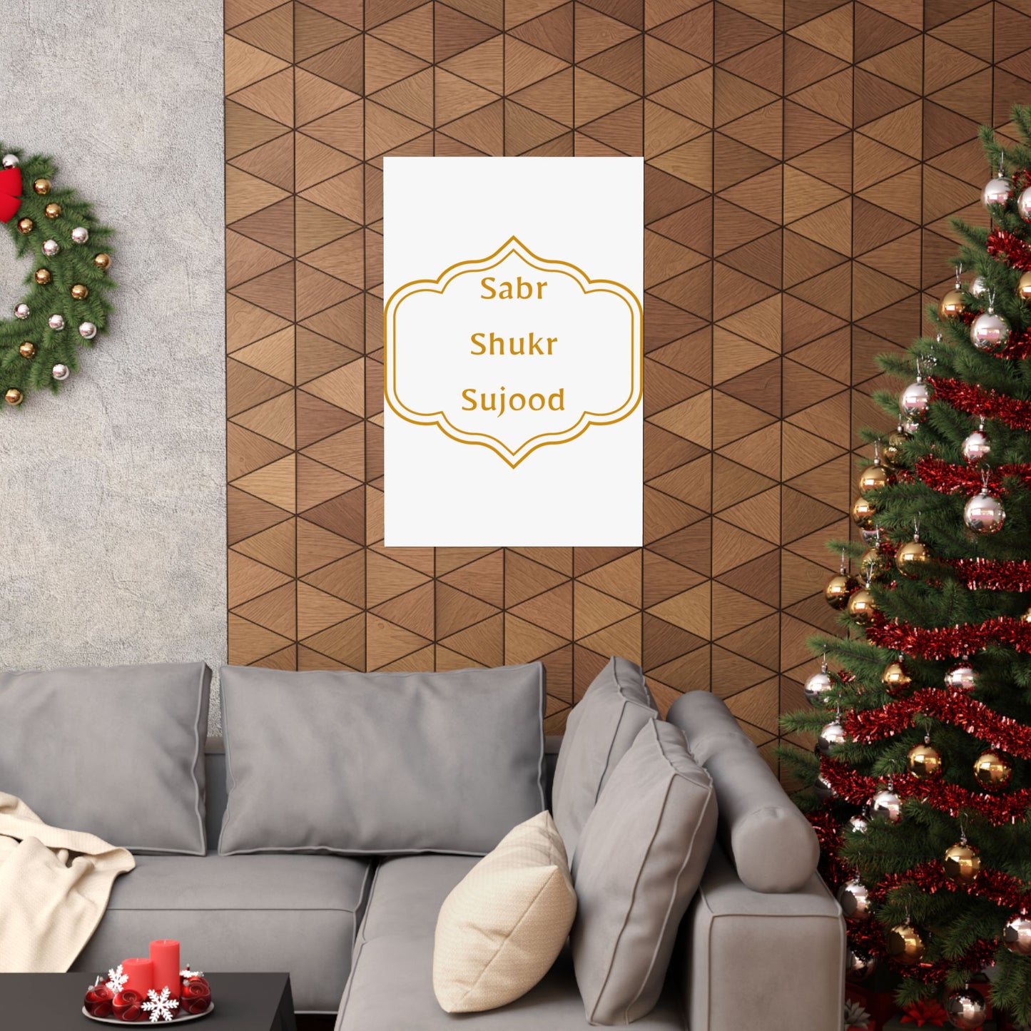 Inspirational Matte Poster - 'Sabr, Shukr, Sujood' Wall Art for Mindfulness & Motivation Islamic Artwork