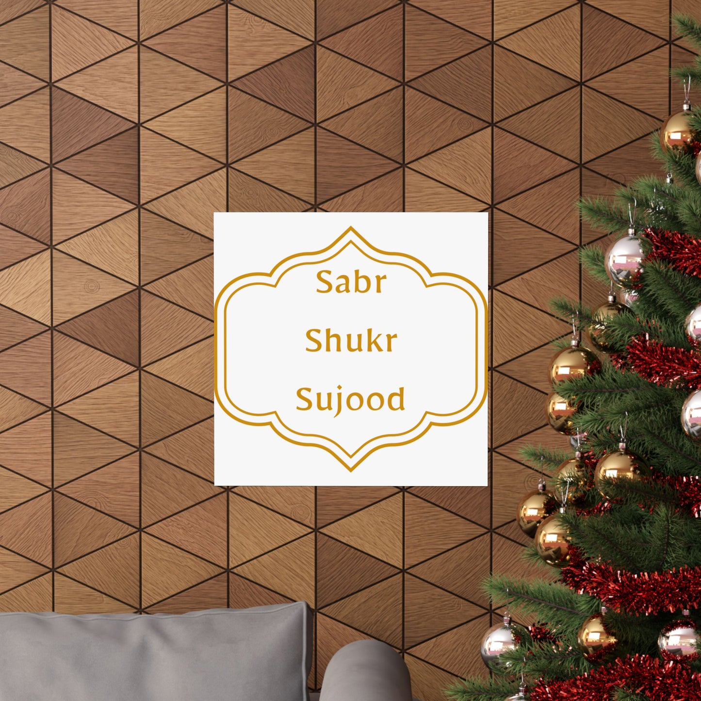 Inspirational Matte Poster - 'Sabr, Shukr, Sujood' Wall Art for Mindfulness & Motivation Islamic Artwork