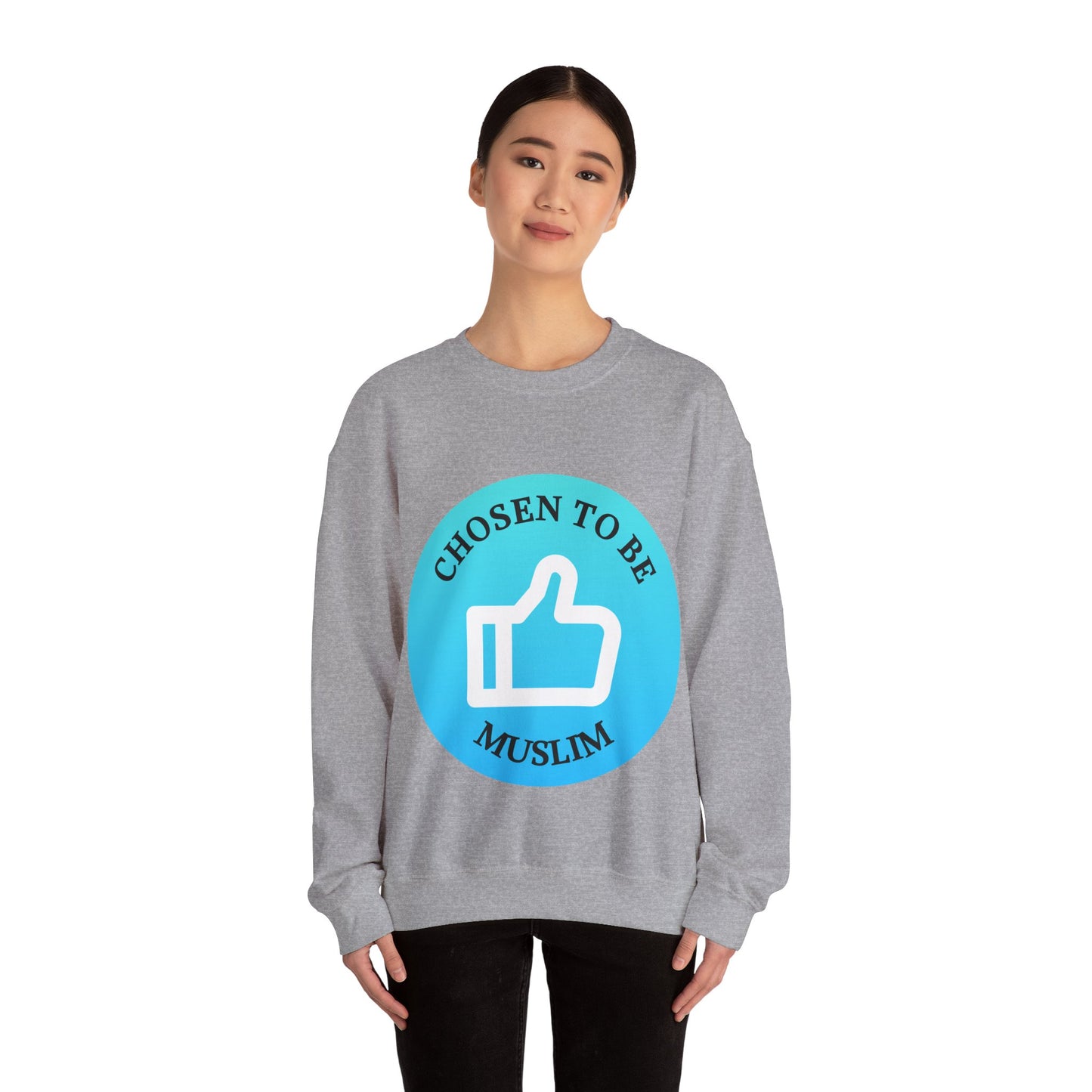 Chosen to Be Muslim Crewneck Sweatshirt - Unisex Heavy Blend Islamic Streetwear Sweat Shirt
