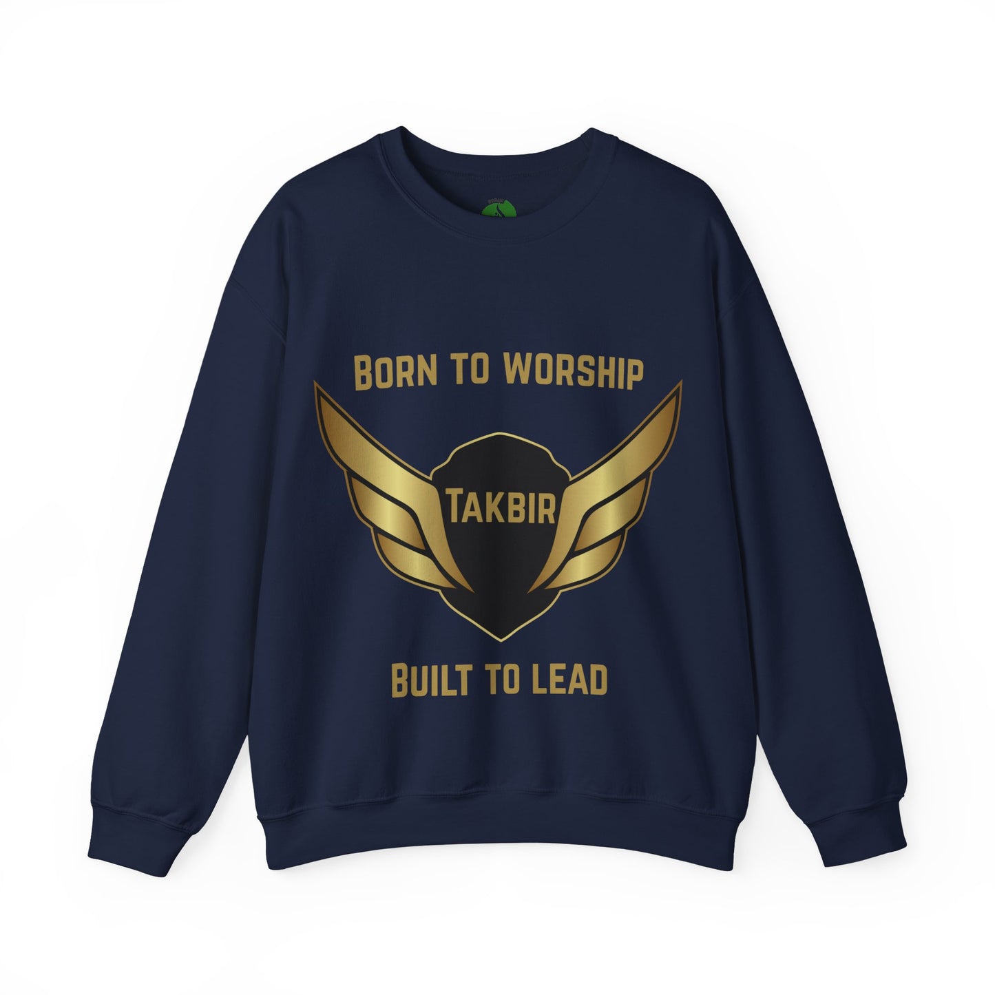 Inspirational Unisex Crewneck Sweatshirt - 'Born to Worship, Built to Lead' Design