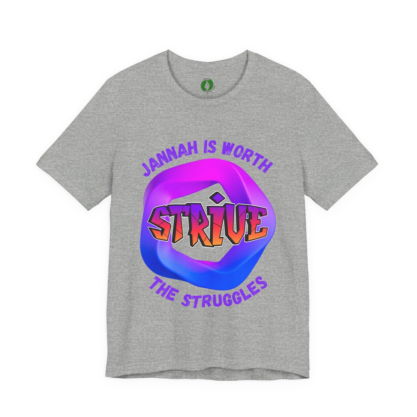 Inspirational Unisex Jersey Tee - 'Jannah is Worth the Struggles'