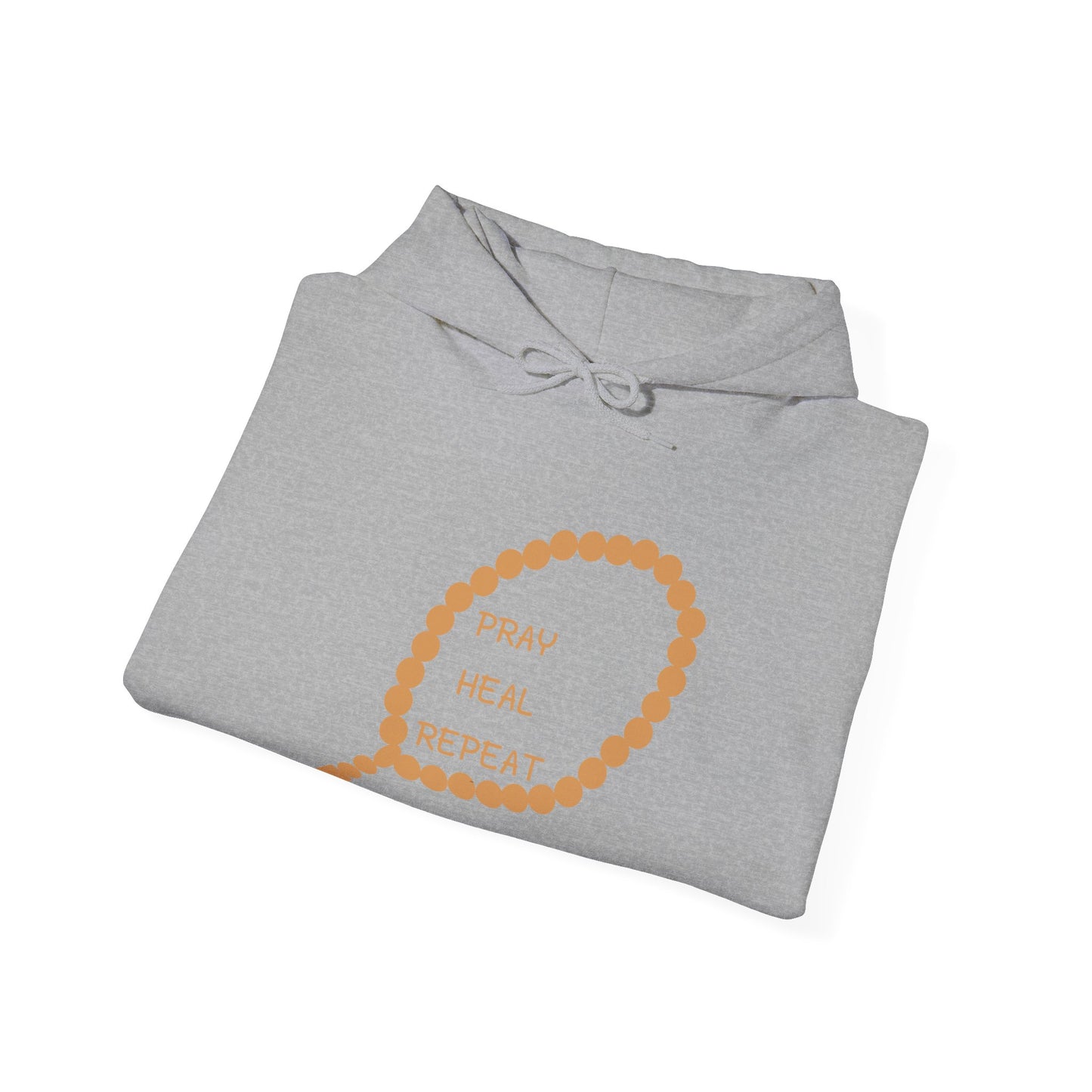 Pray Heal Repeat Hoodie - Unisex Heavy Blend Sweatshirt for Mindfulness and Spiritual Growth
