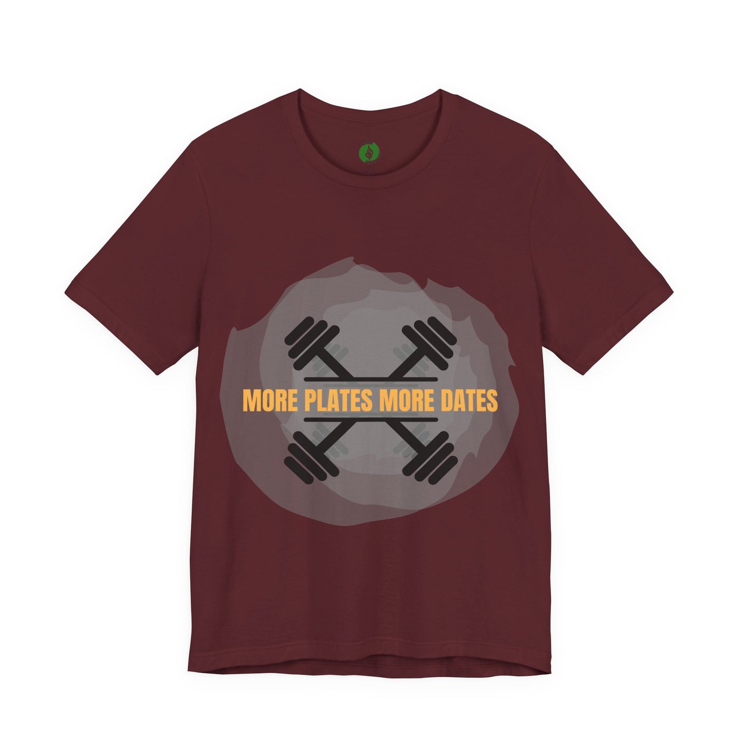 Fitness Motivational Tee - 'More Plates More Dates' Unisex Jersey Short Sleeve Shirt