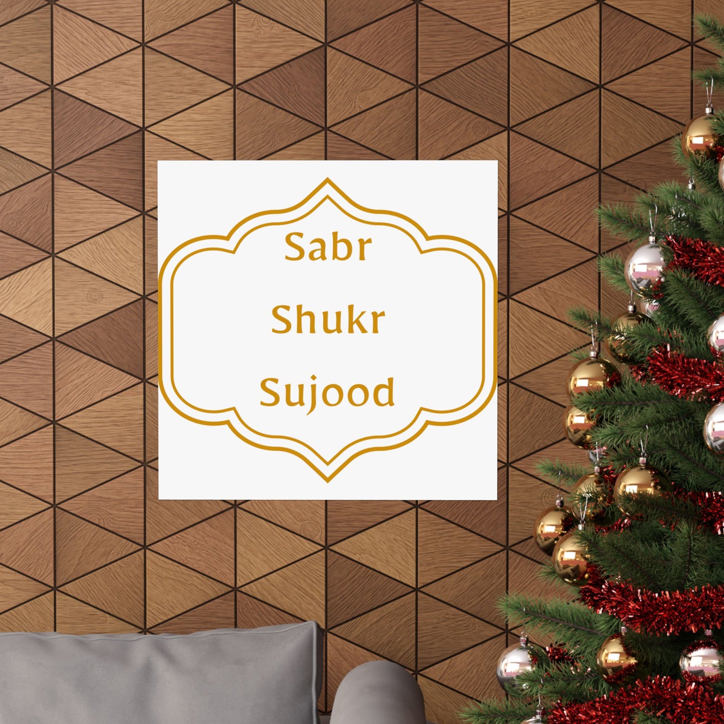 Inspirational Matte Poster - 'Sabr, Shukr, Sujood' Wall Art for Mindfulness & Motivation Islamic Artwork