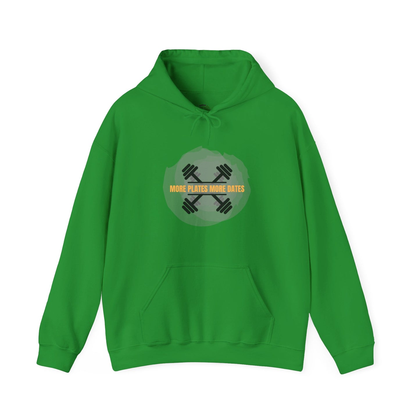 Motivational Fitness Hooded Sweatshirt | More Gains, Less Plates